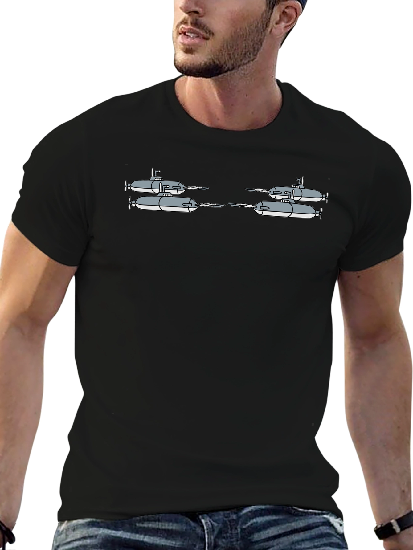 Submarine Cartoon Graphic Tee