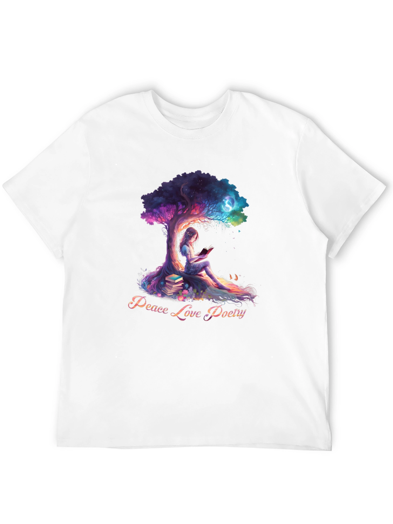 Peace Love Poetry T-Shirt - Artistic Design