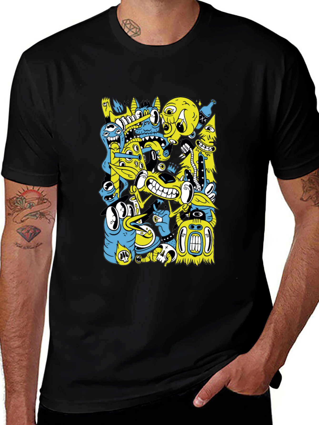 Monster Doodle Graphic T-Shirt