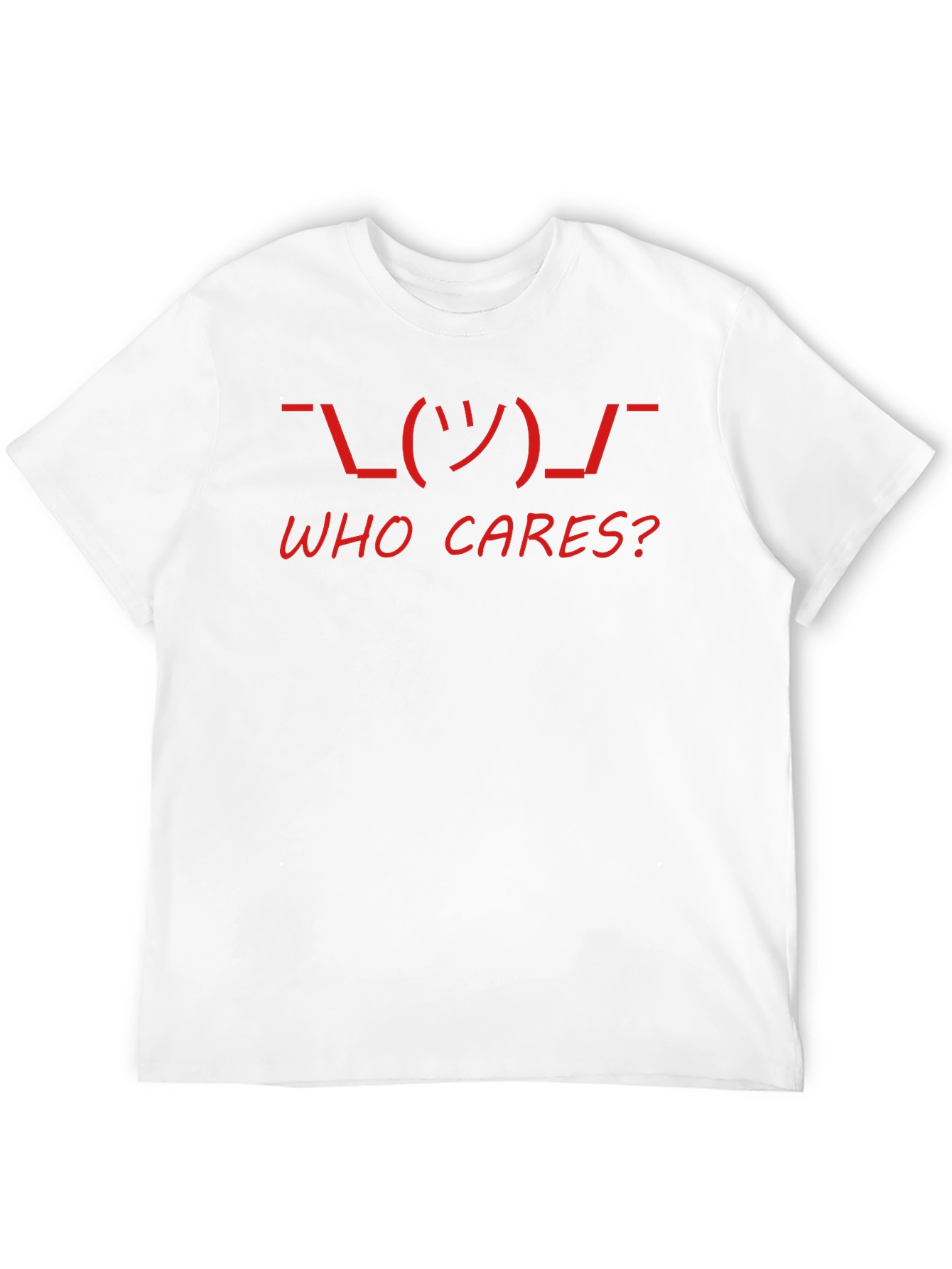 Who Cares? Graphic Tee - Black Crew Neck T-Shirt