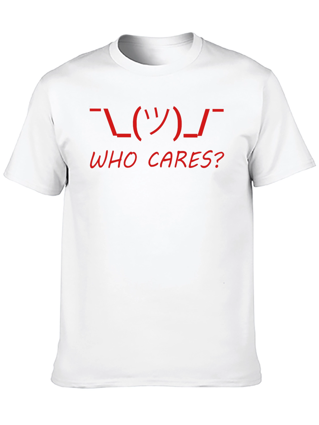 Who Cares? Graphic Tee - Black Crew Neck T-Shirt