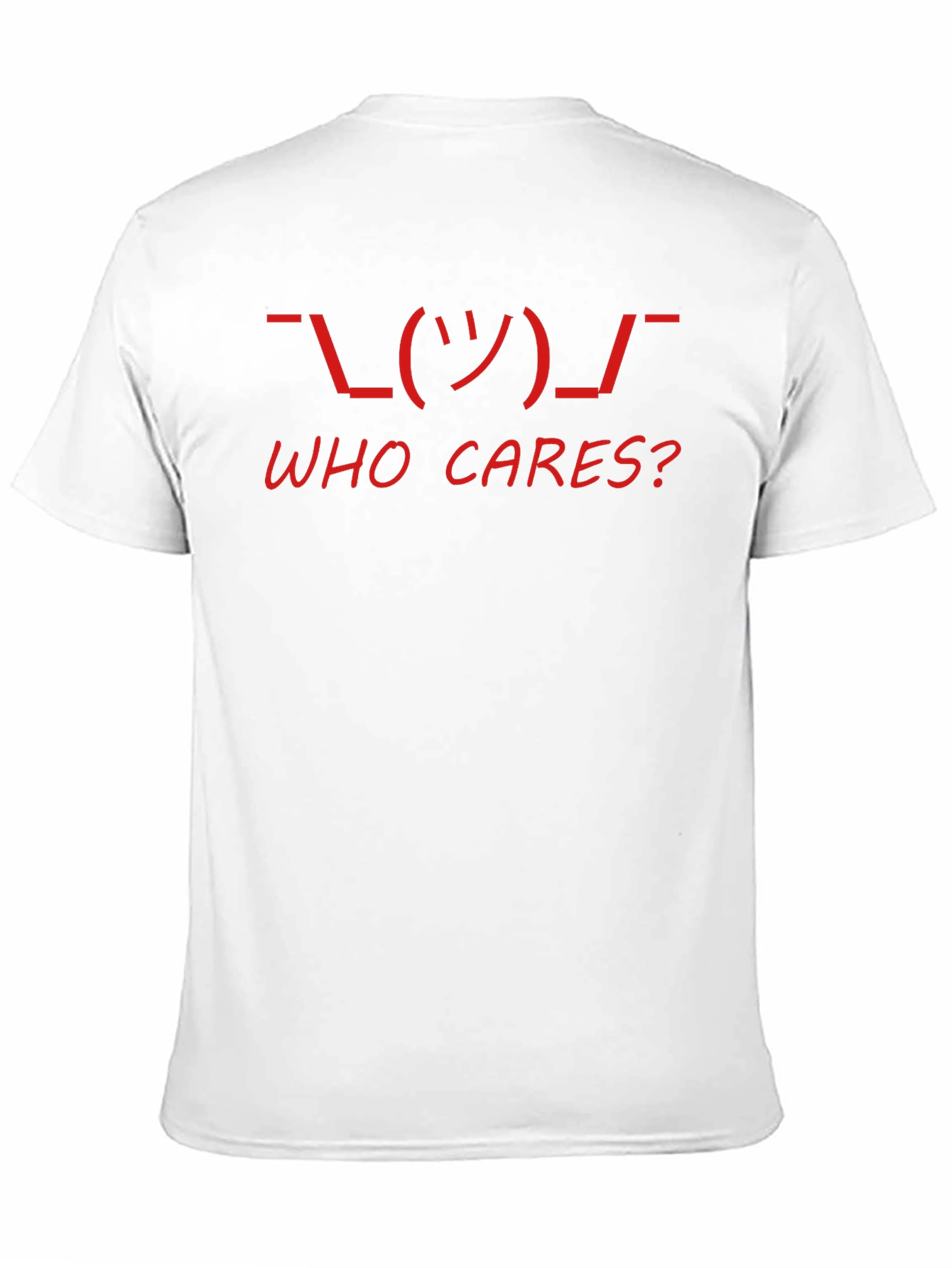 Who Cares? Graphic Tee - Black Crew Neck T-Shirt