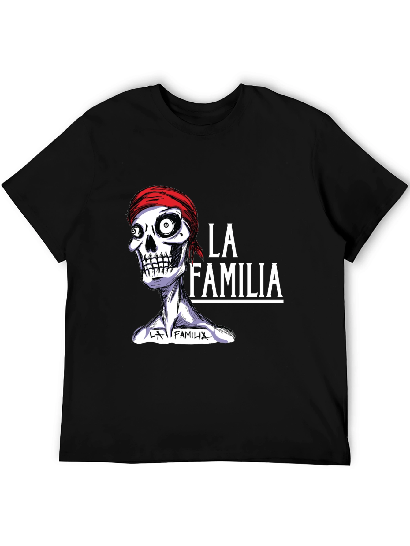 La Familia Skeleton Graphic T-Shirt - Cool Casual Wear