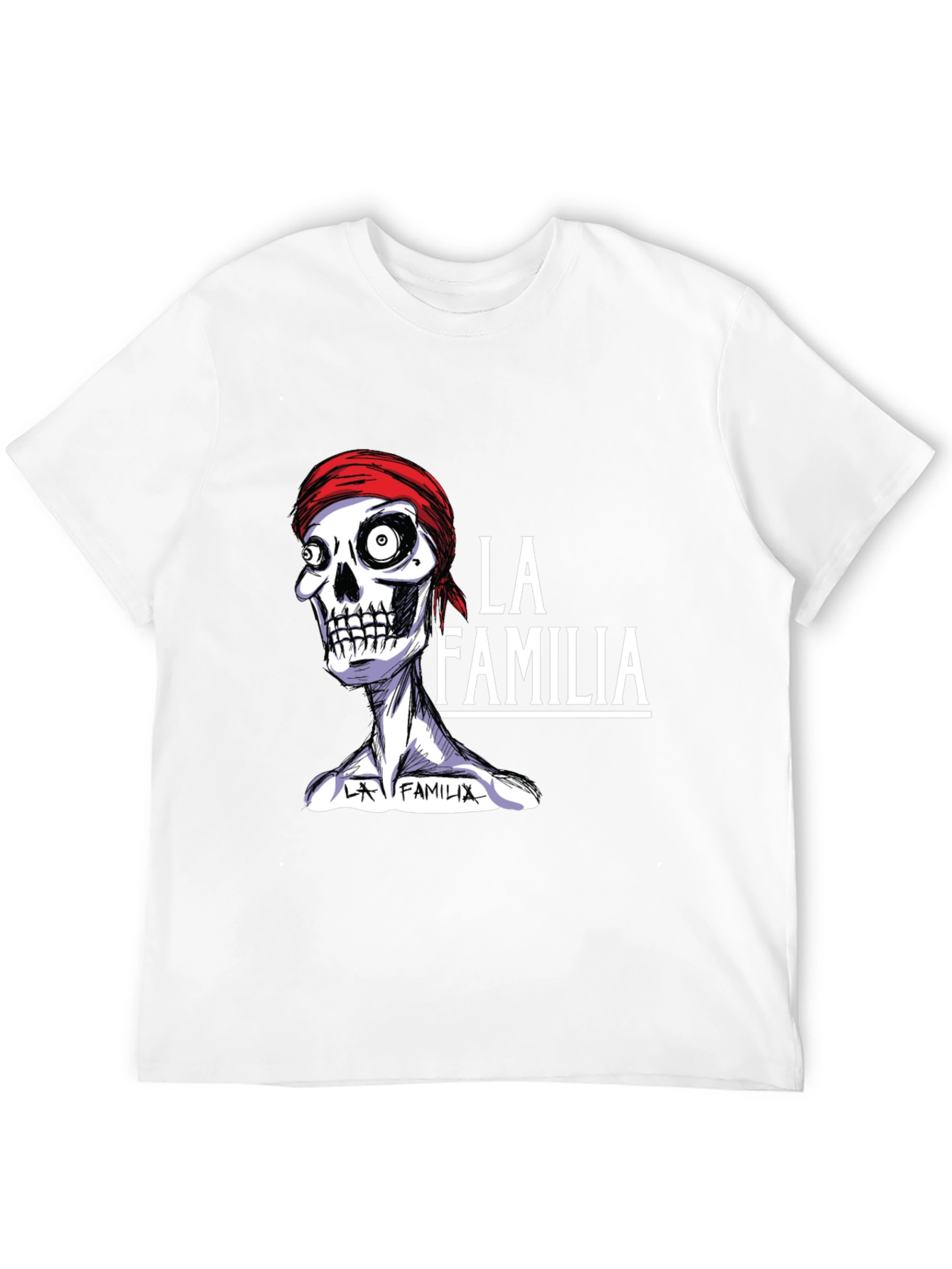 La Familia Skeleton Graphic T-Shirt - Cool Casual Wear