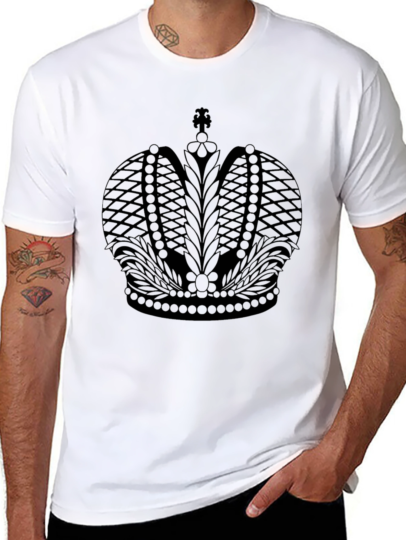 Royal Crown Graphic Black T-Shirt