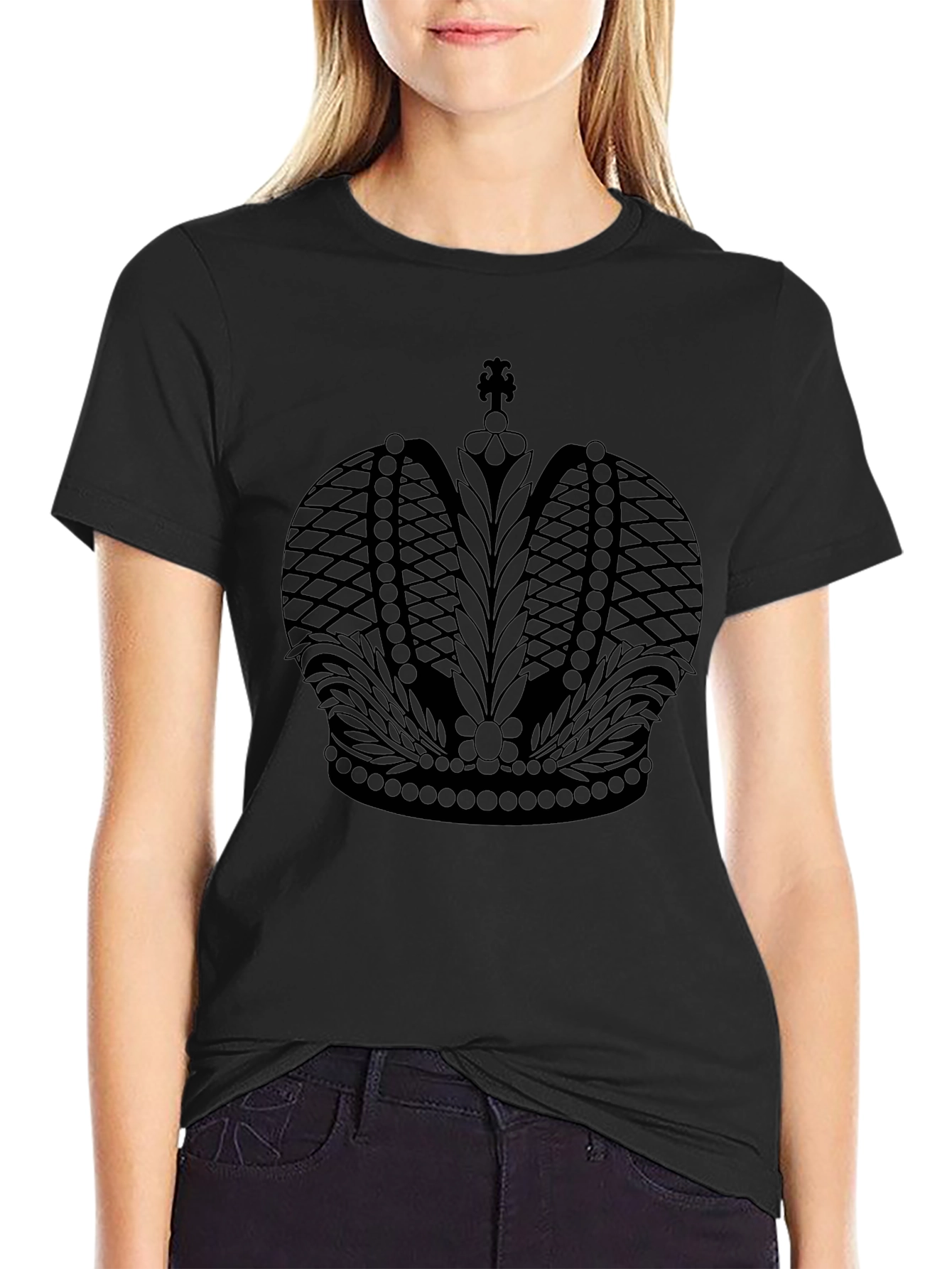 Royal Crown Graphic Black T-Shirt