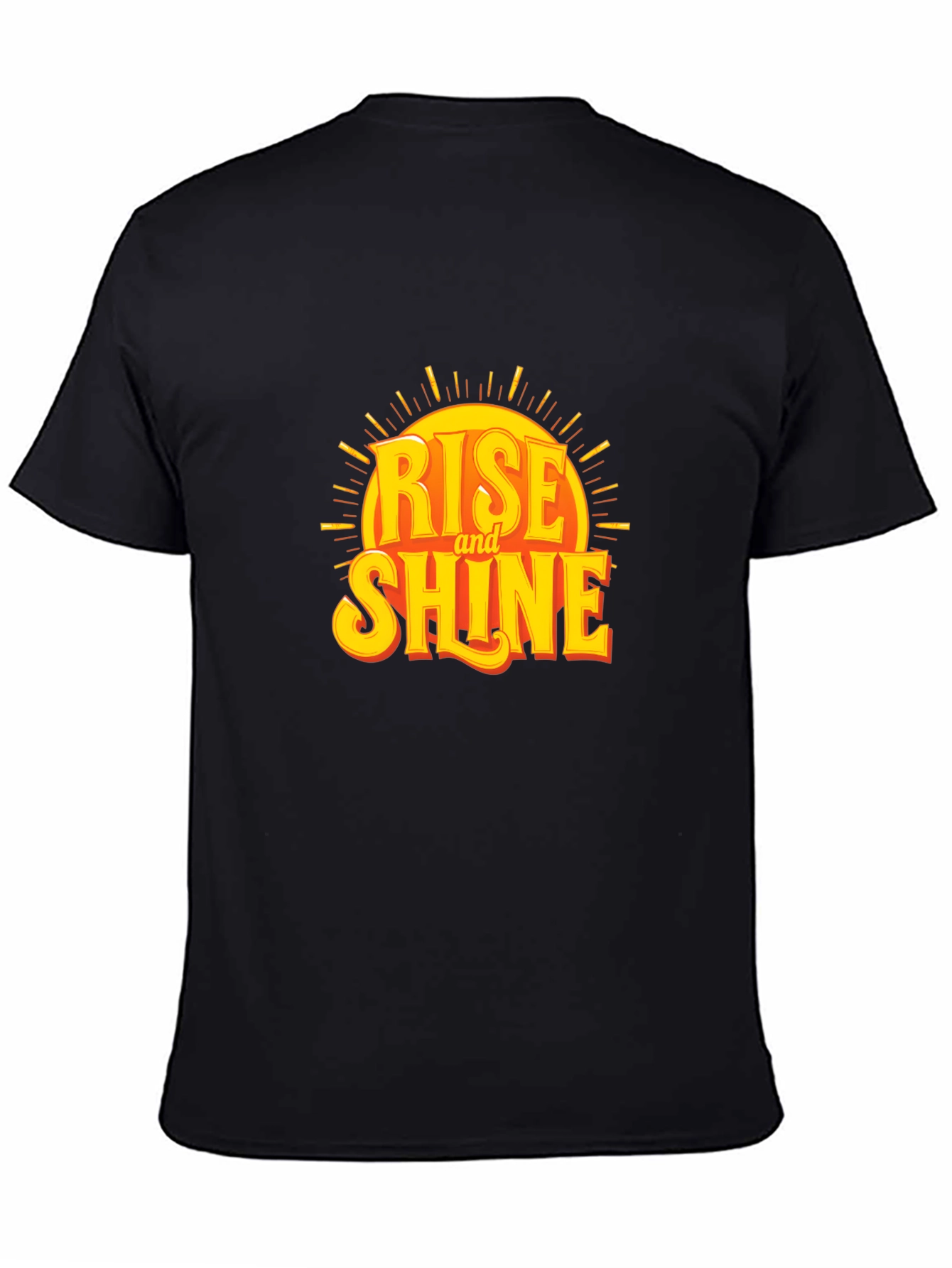 Rise and Shine Graphic Tee - Black Cotton T-Shirt