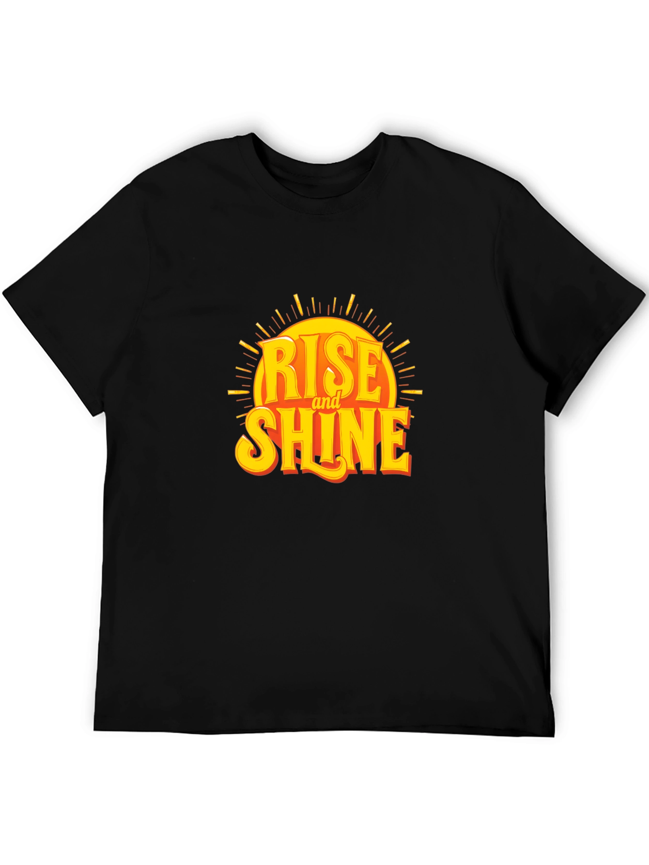 Rise and Shine Graphic Tee - Black Cotton T-Shirt