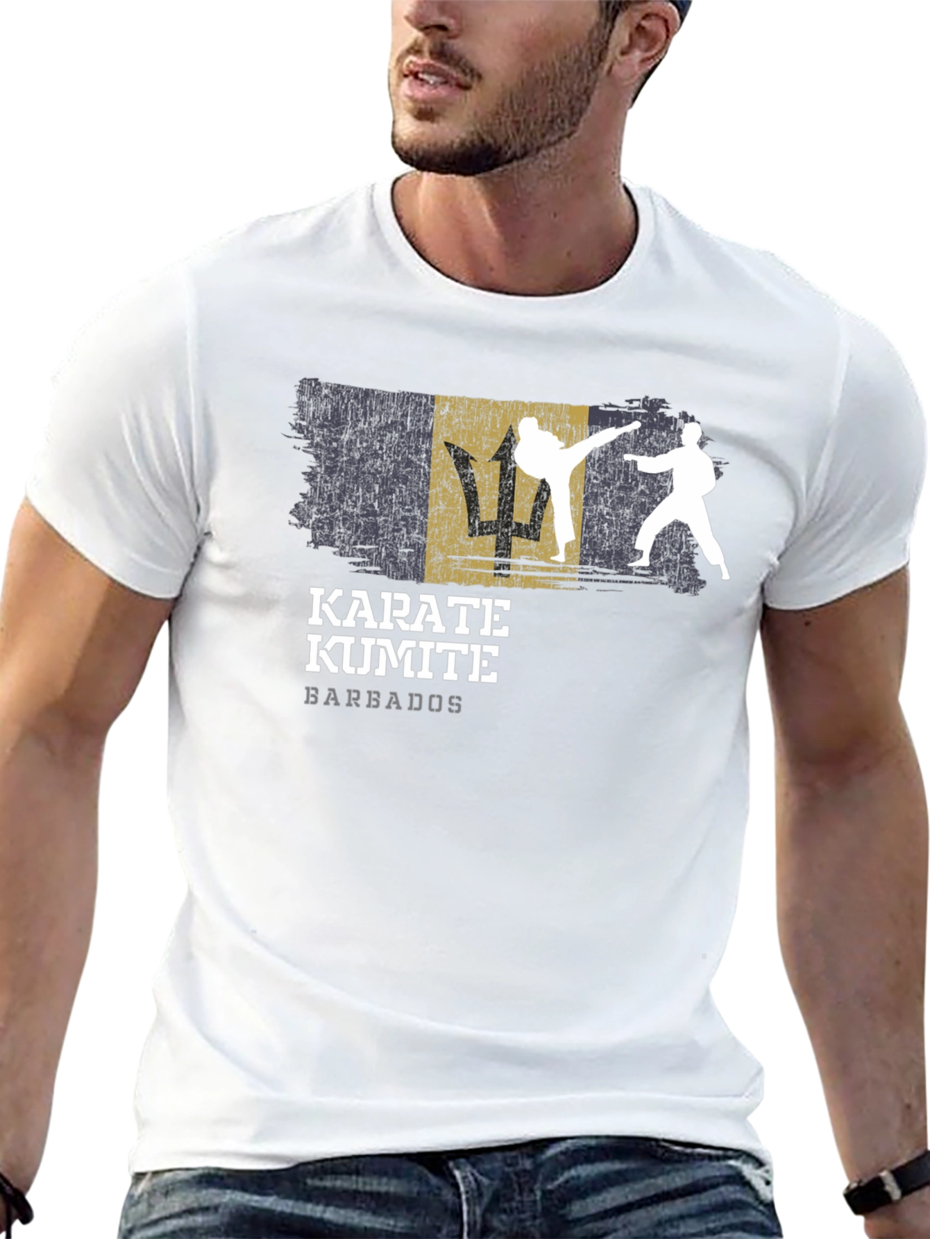 Karate Kumite Barbados T-Shirt Black