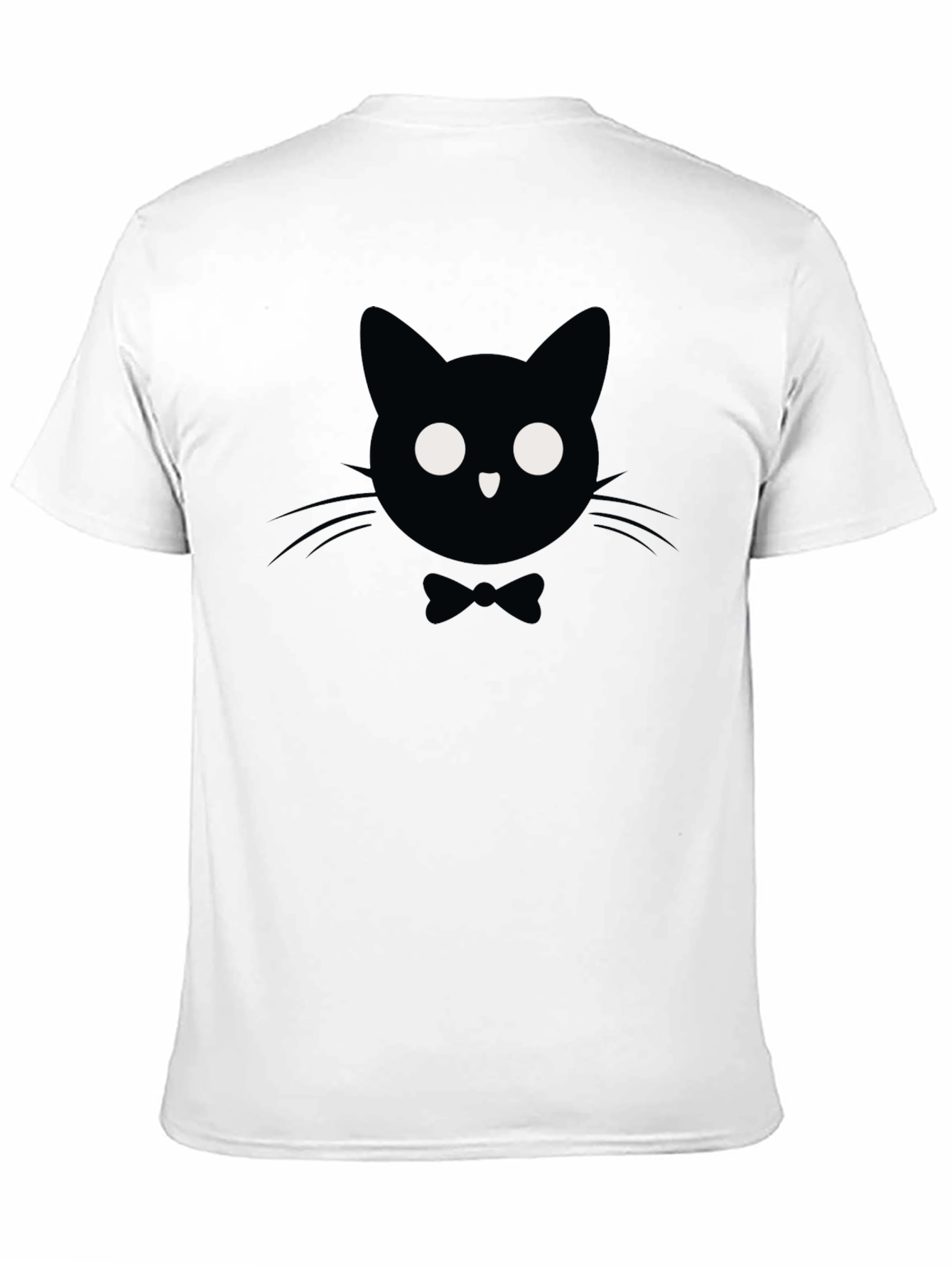 Black Cat Bow Tie Graphic T-Shirt