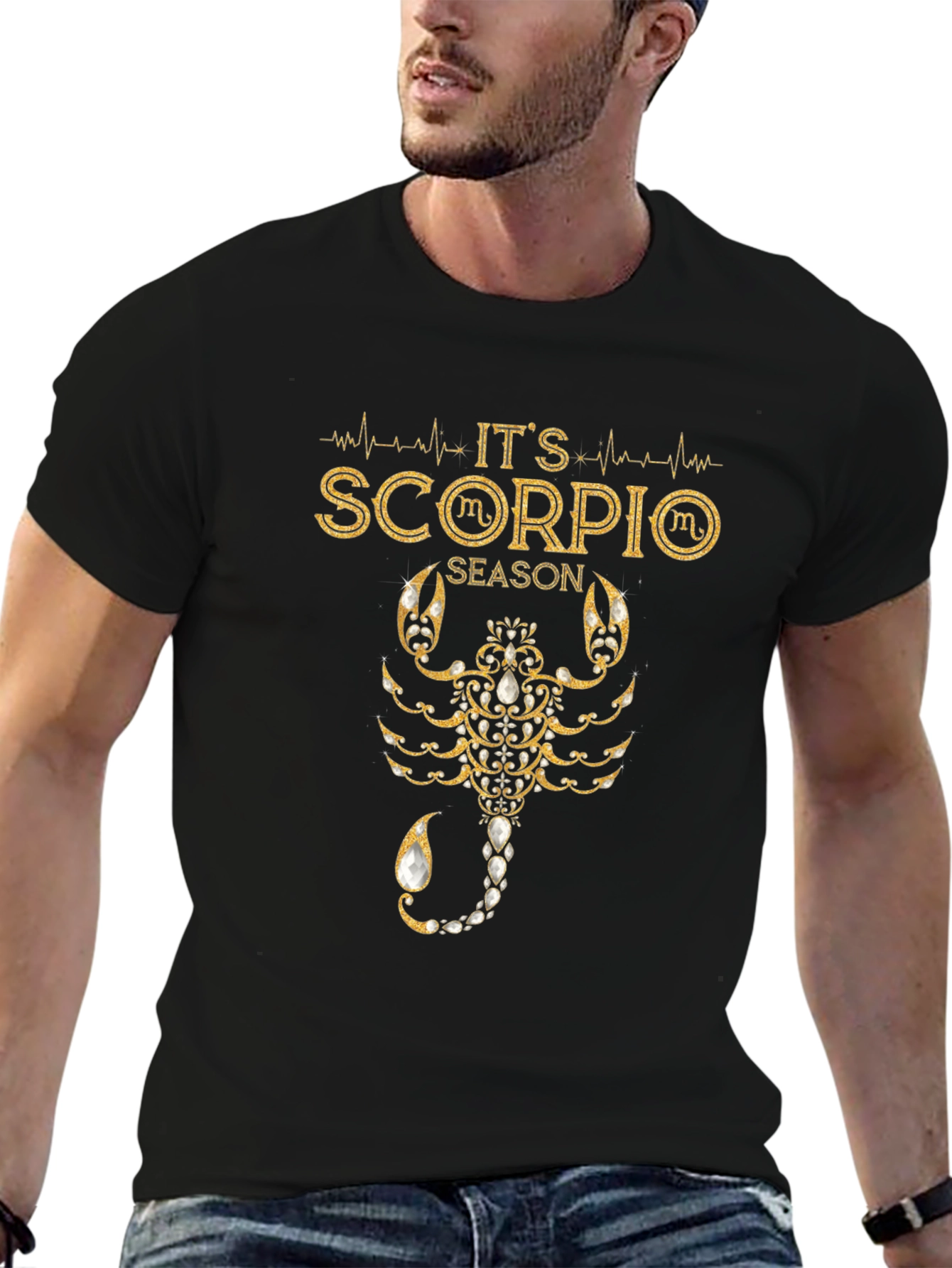 Its Scorpio Season Black Graphic T-Shirt