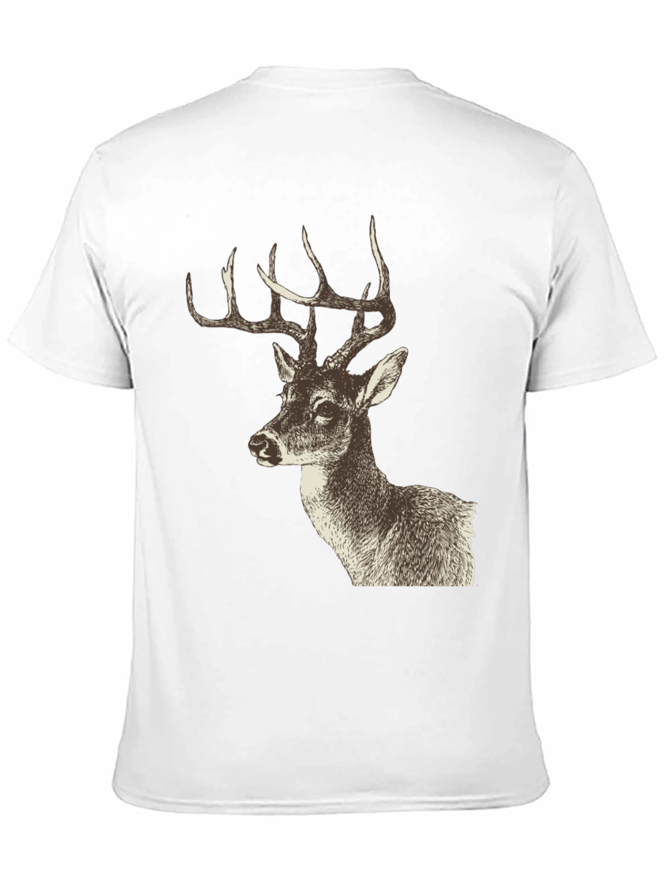 Deer Graphic Print Black T-Shirt