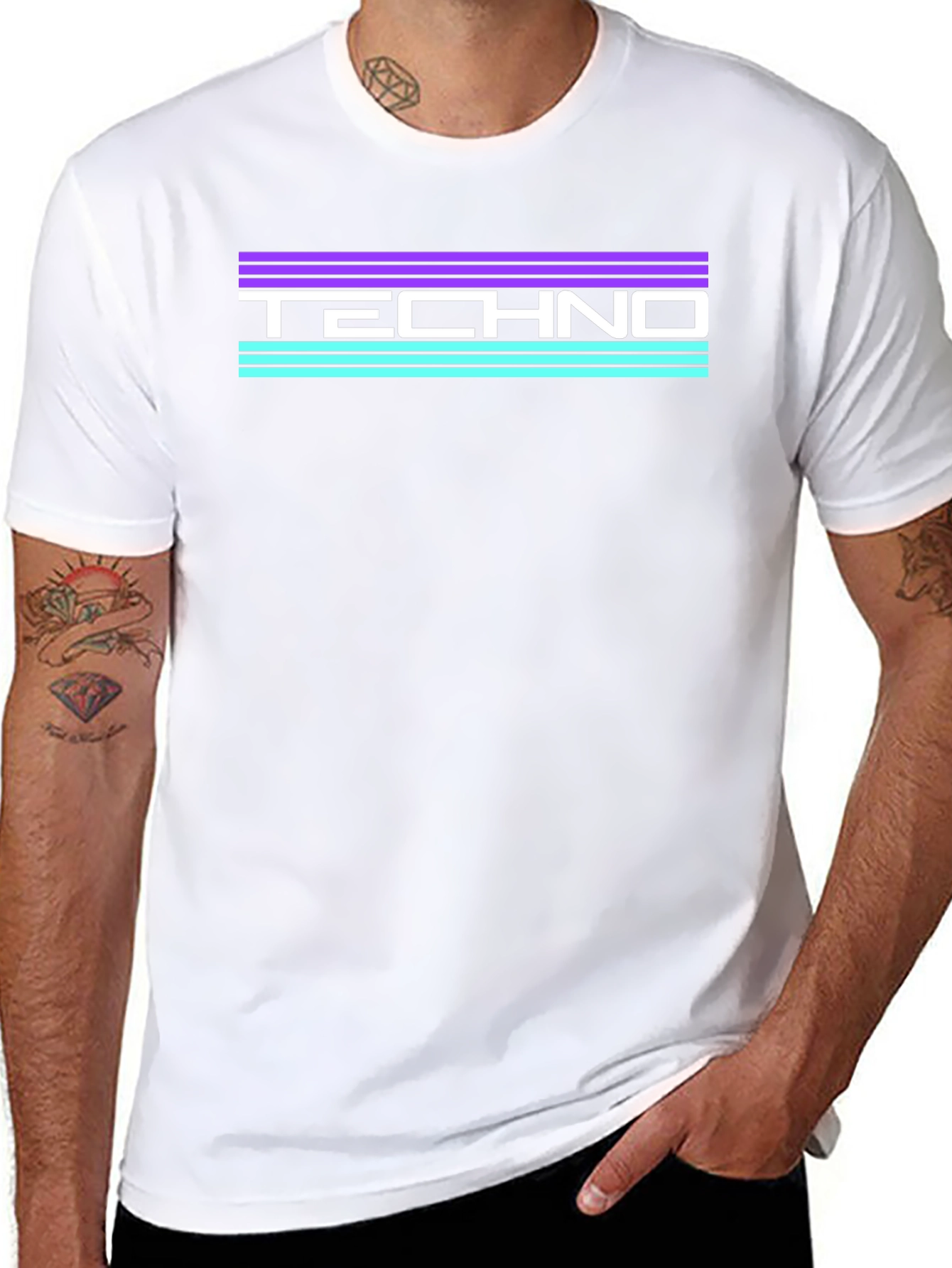 Retro Techno T-Shirt - Synthwave Style