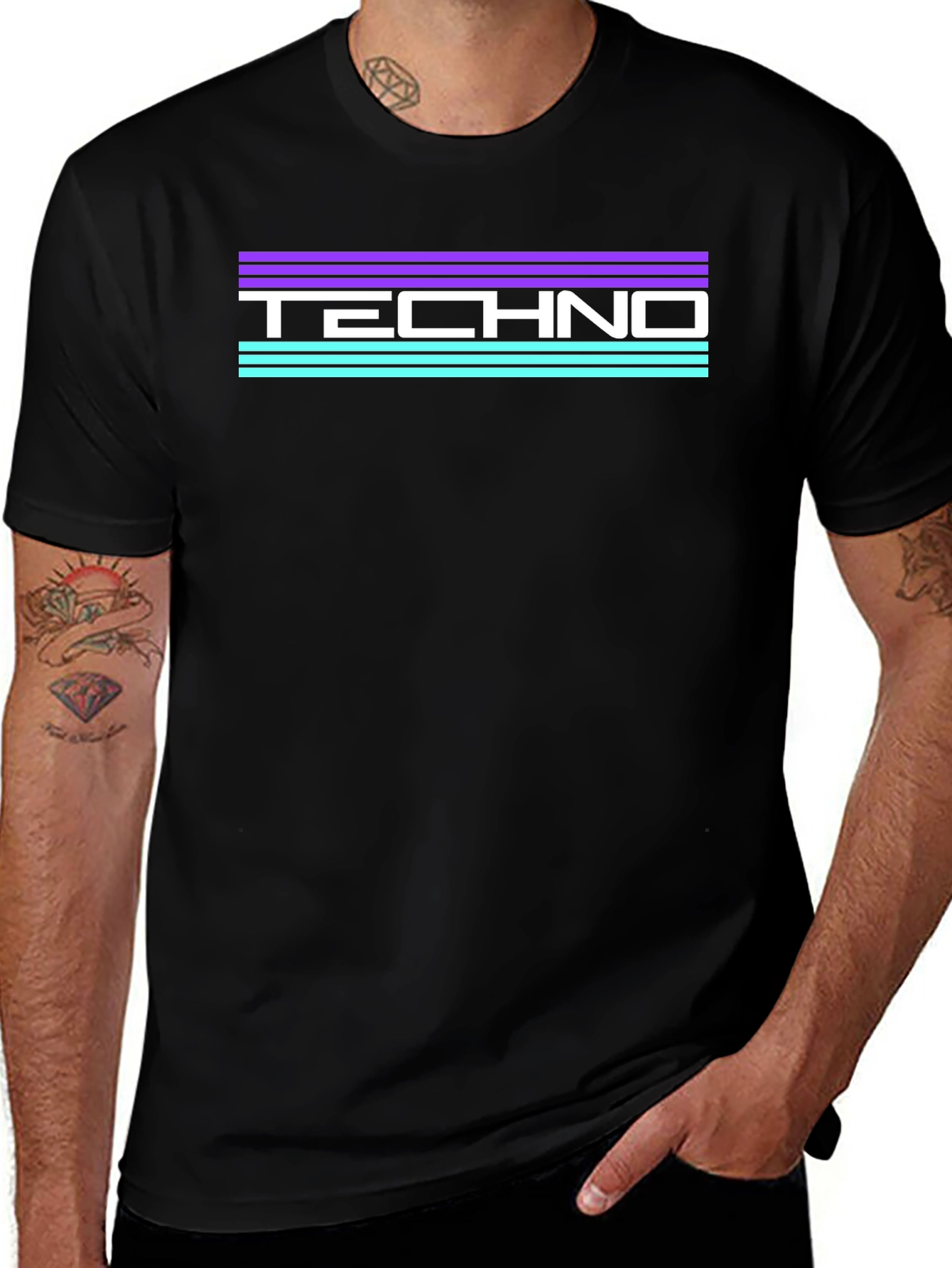 Retro Techno T-Shirt - Synthwave Style
