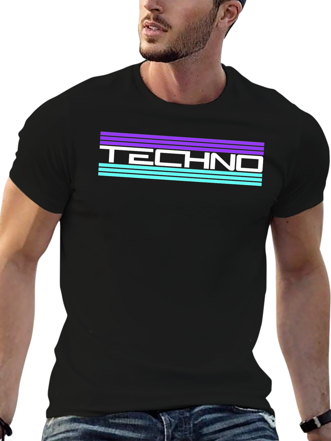 Retro Techno T-Shirt - Synthwave Style