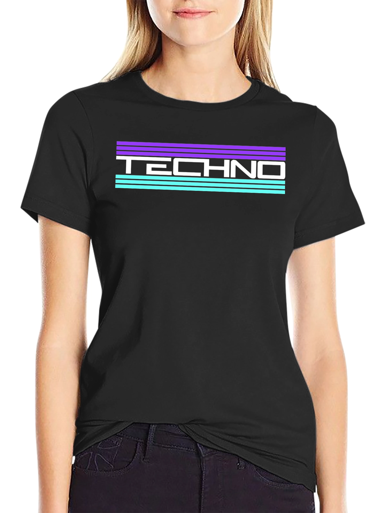 Retro Techno T-Shirt - Synthwave Style
