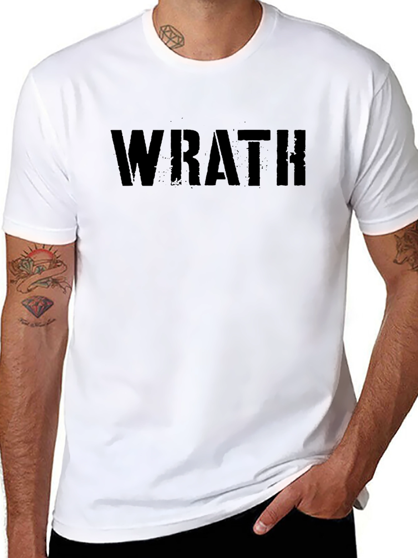 Wrath Graphic Tee - Black Cotton T-Shirt