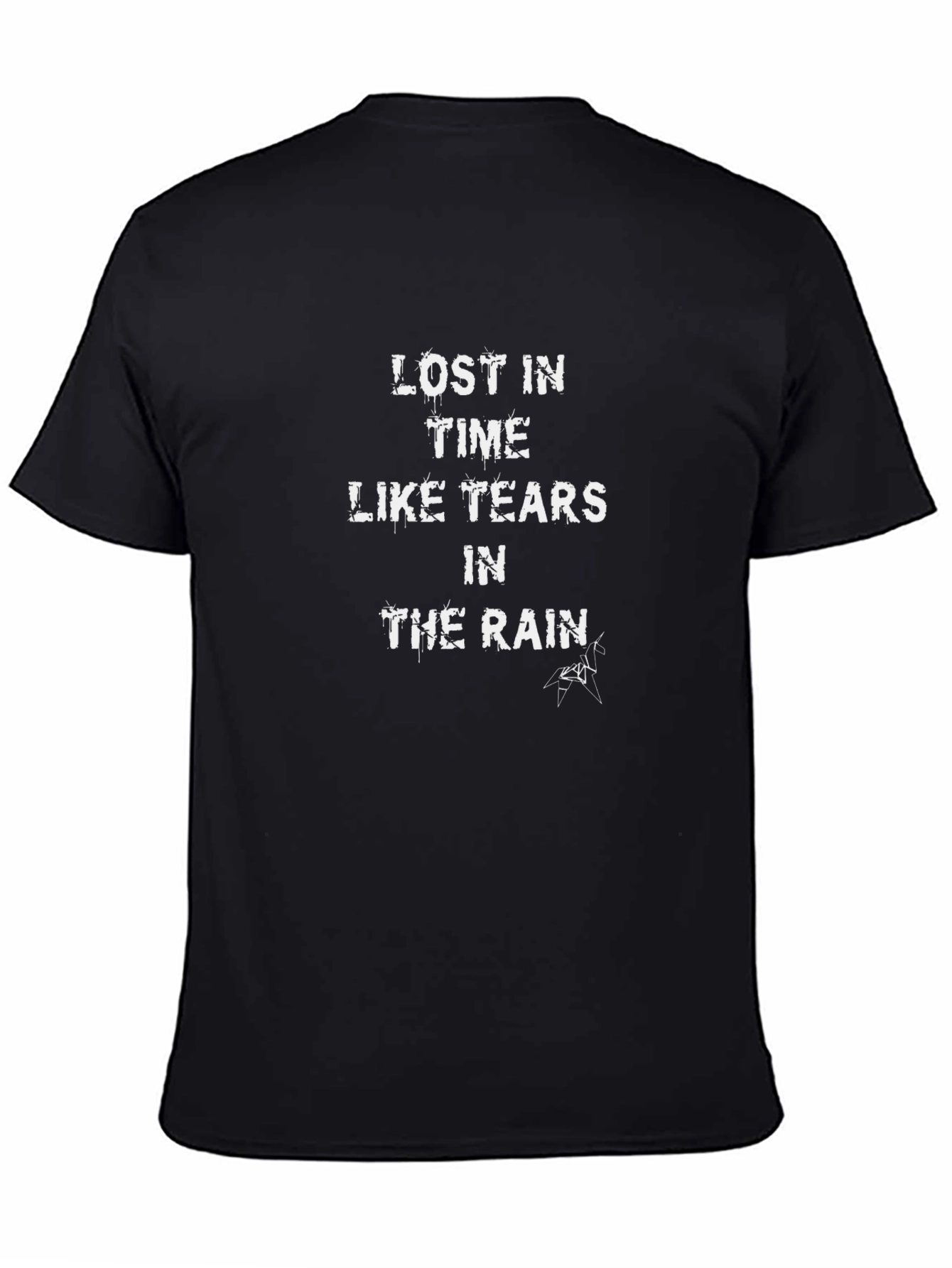 Lost In Time Mens Black Graphic Tee