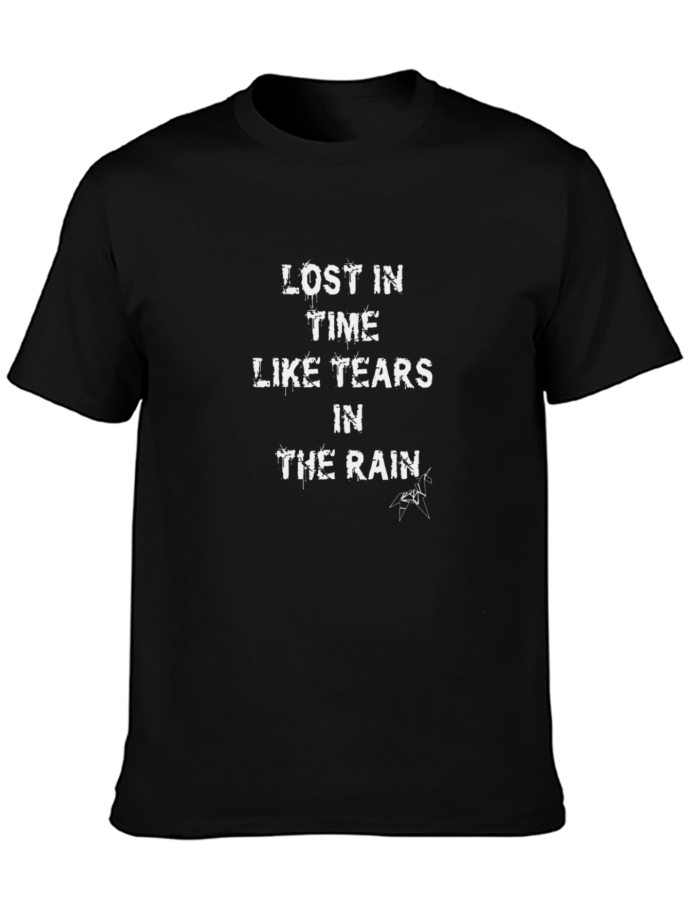Lost In Time Mens Black Graphic Tee