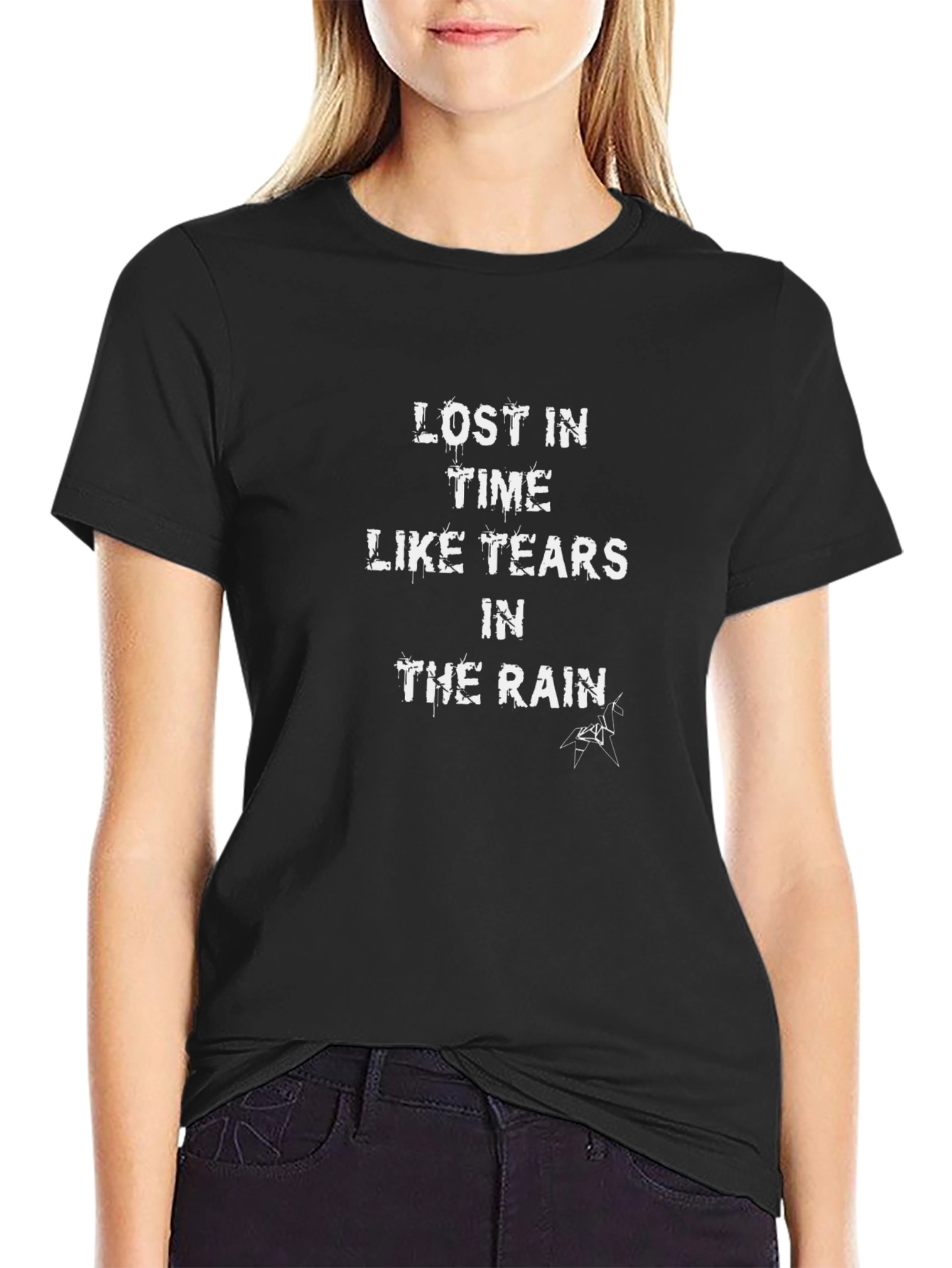 Lost In Time Mens Black Graphic Tee