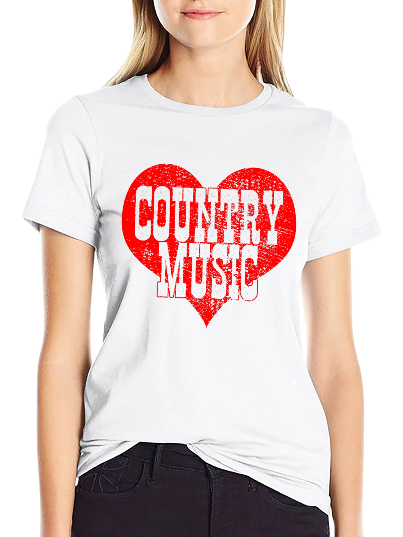 Country Music Heart Graphic T-Shirt