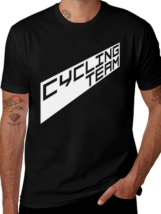 Cycling Team Graphic Tee - Black