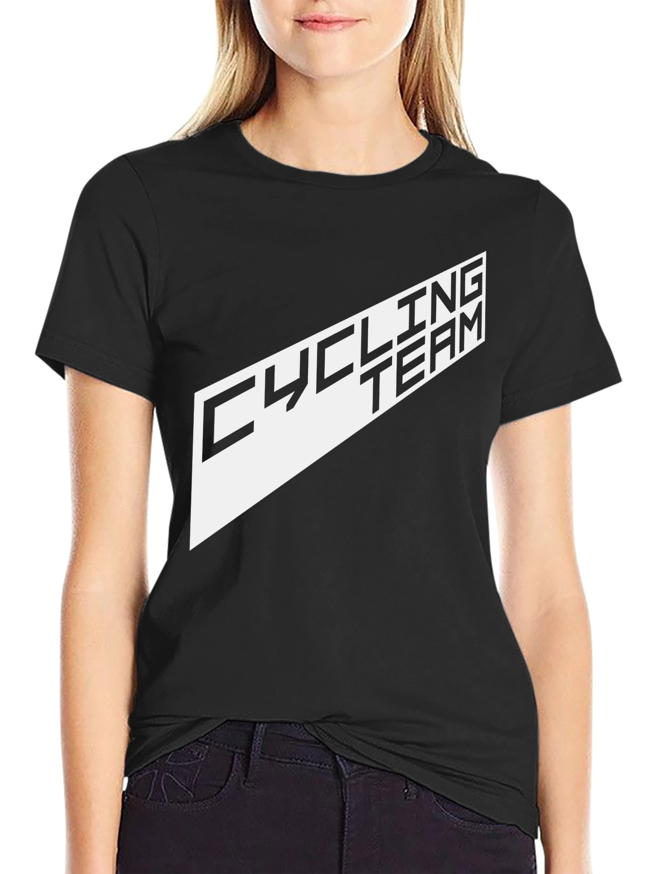 Cycling Team Graphic Tee - Black