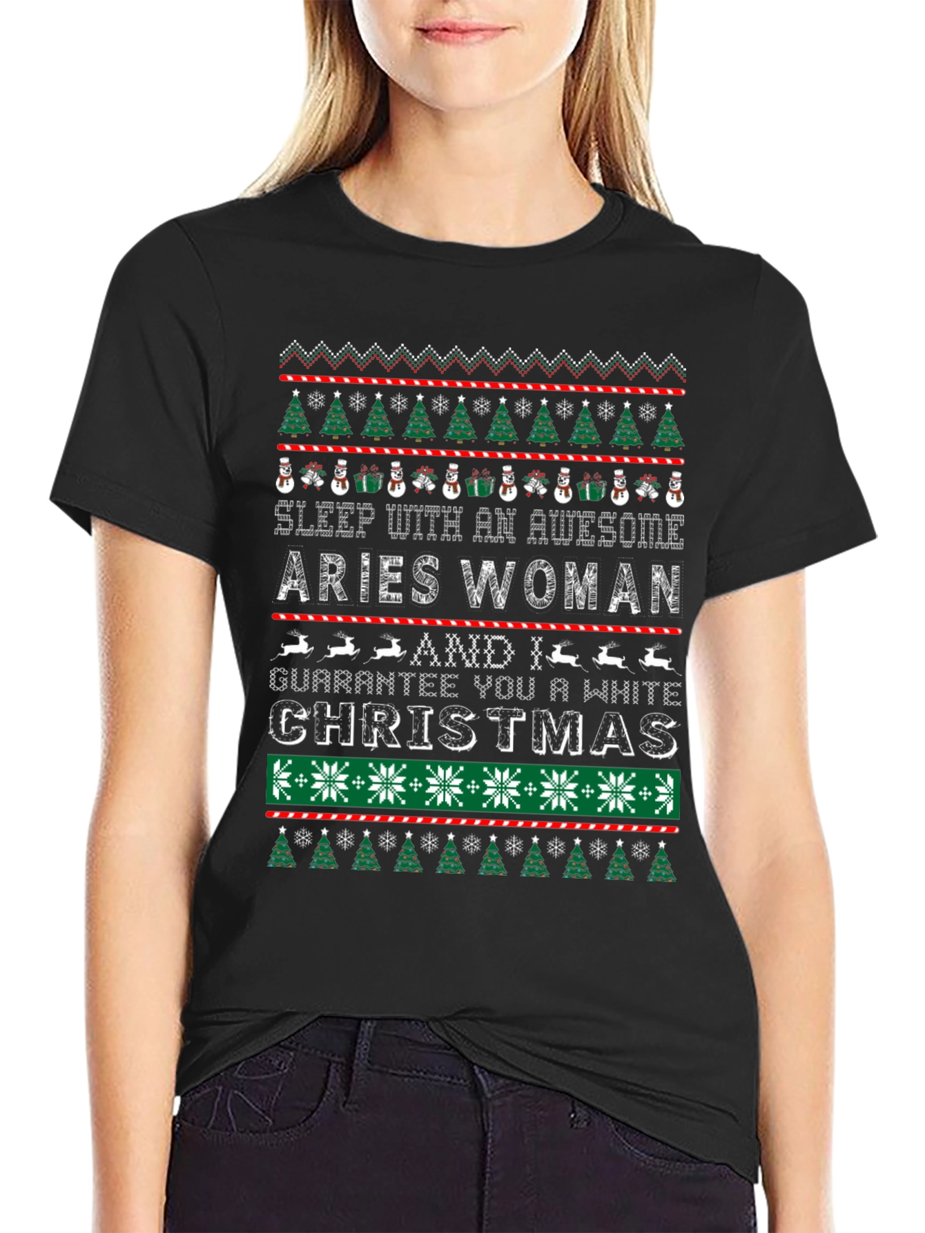 Aries Woman Christmas T-Shirt