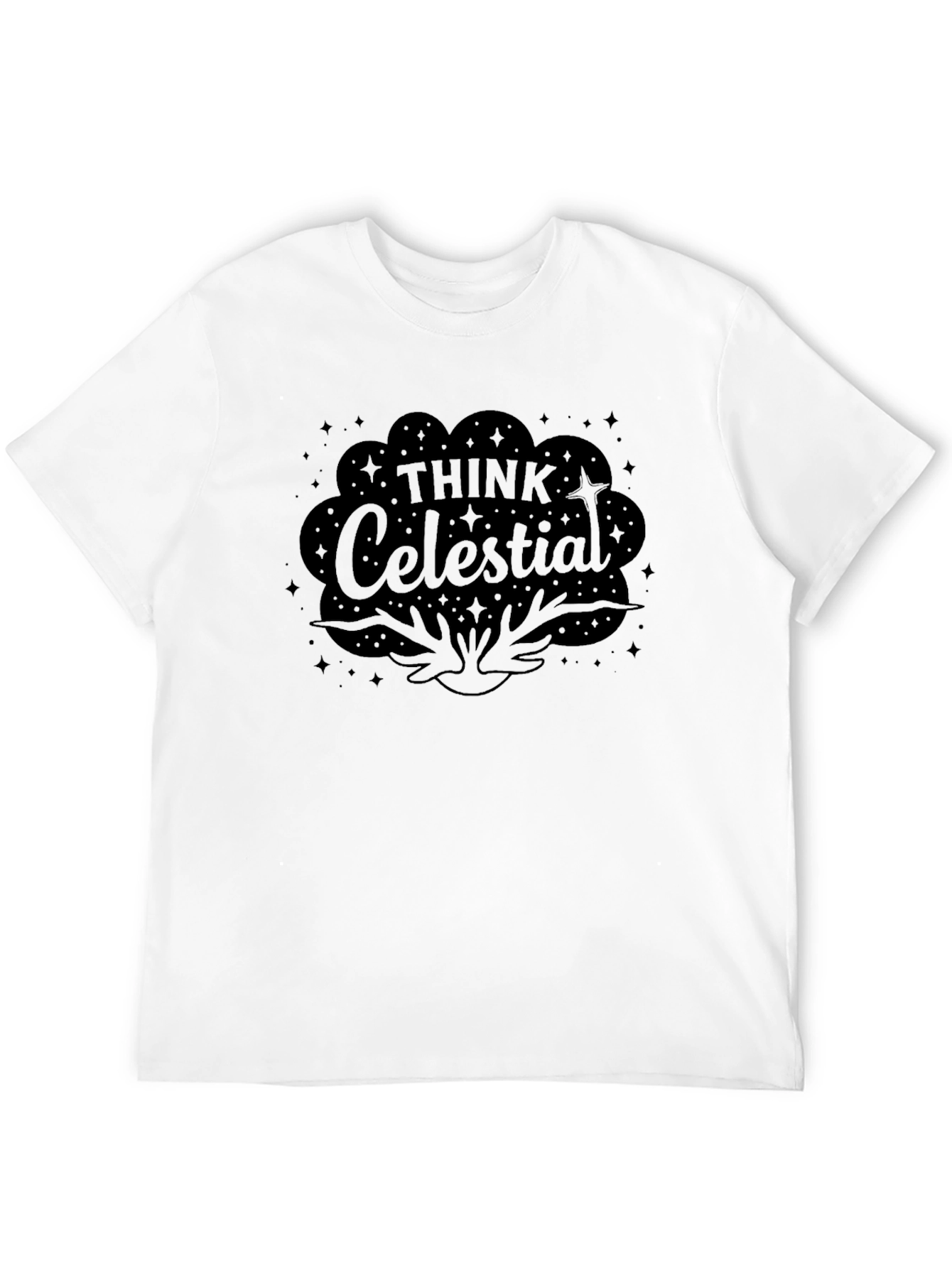 Think Celestial Black Graphic T-Shirt