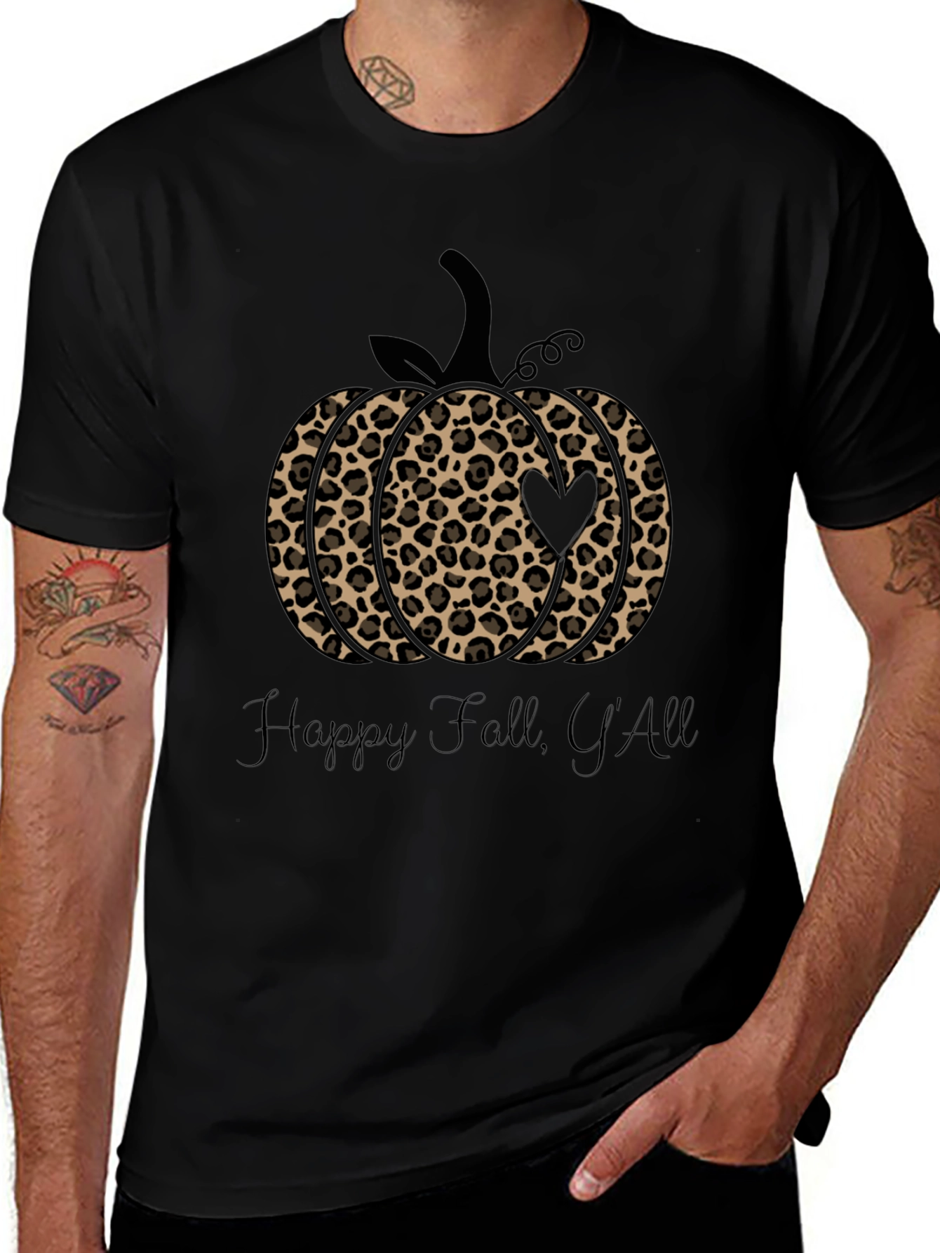 Leopard Pumpkin Fall T-Shirt