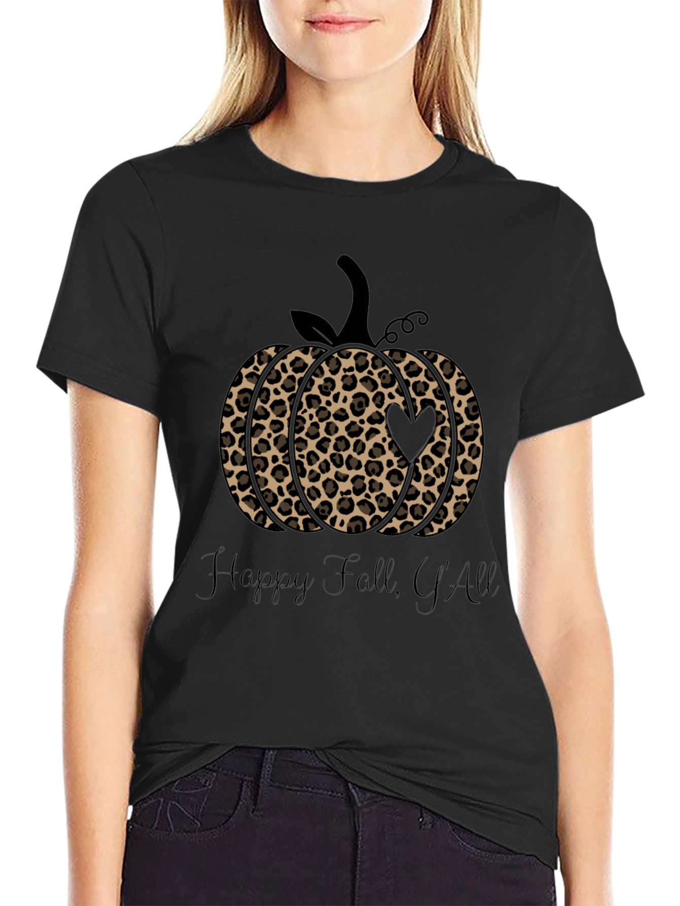 Leopard Pumpkin Fall T-Shirt