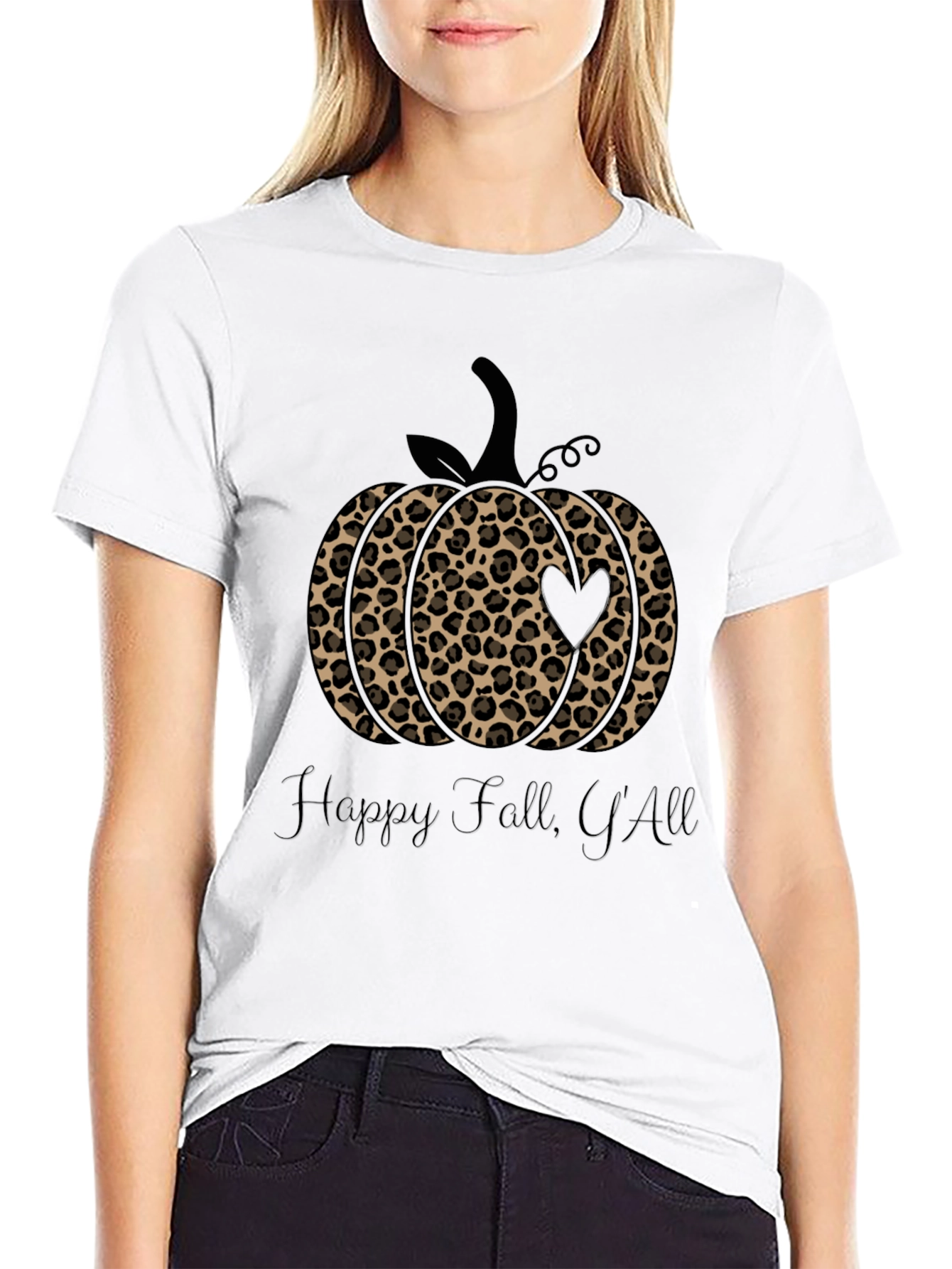 Leopard Pumpkin Fall T-Shirt