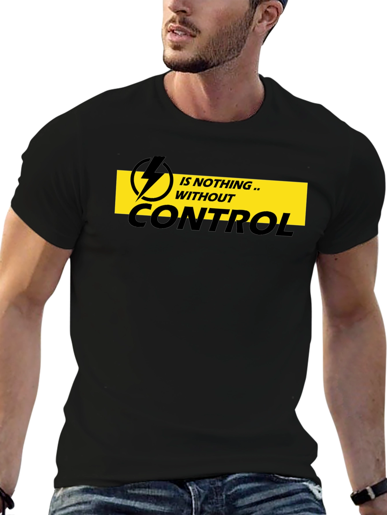 Control T-Shirt - Mens Black Graphic Tee