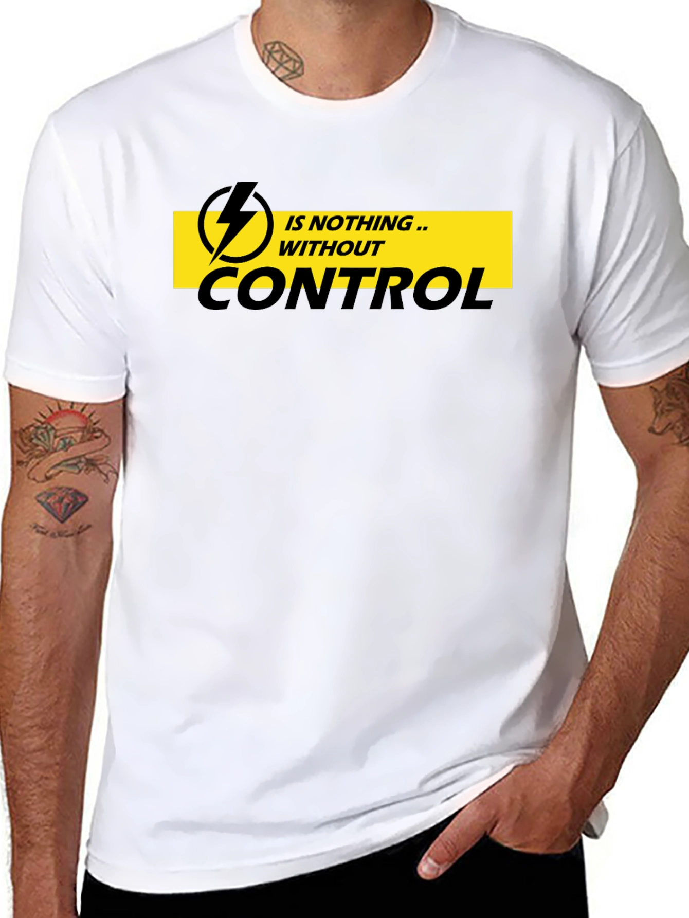Control T-Shirt - Mens Black Graphic Tee