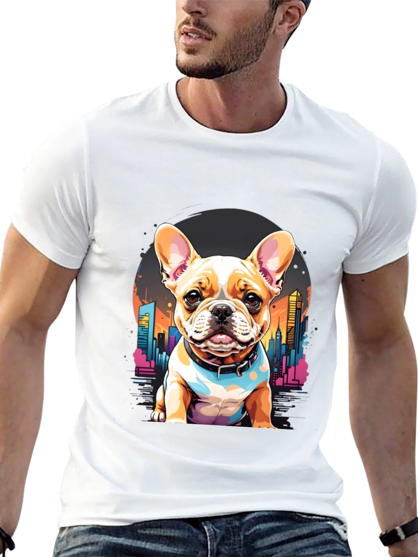 French Bulldog Cityscape T-Shirt