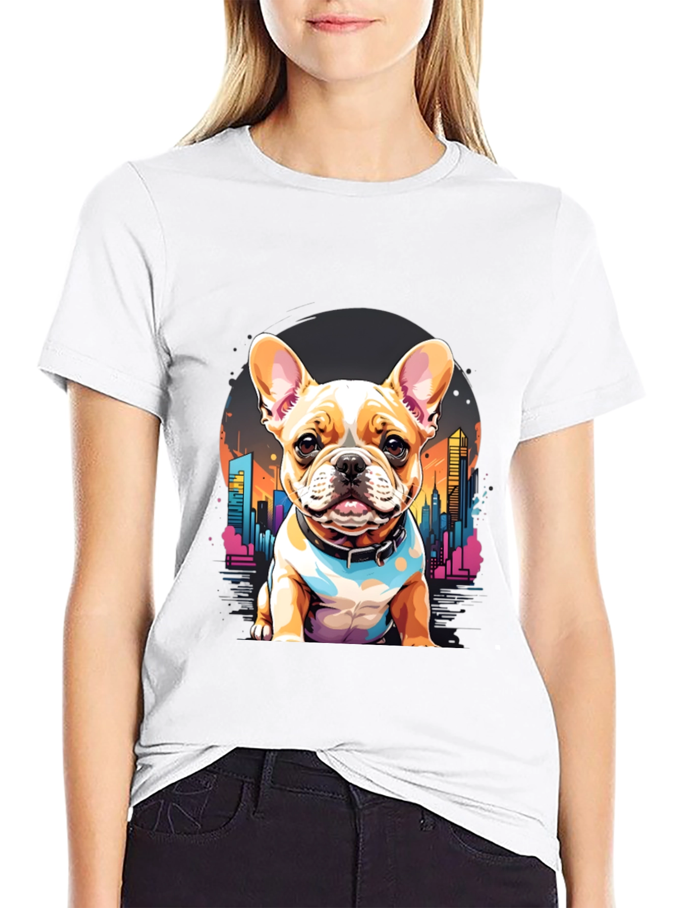 French Bulldog Cityscape T-Shirt