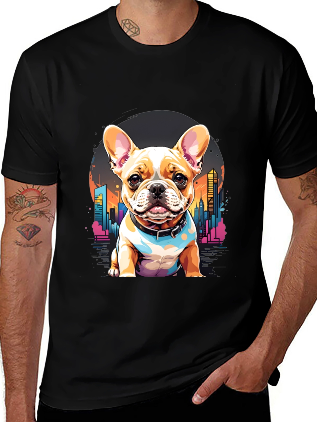 French Bulldog Cityscape T-Shirt