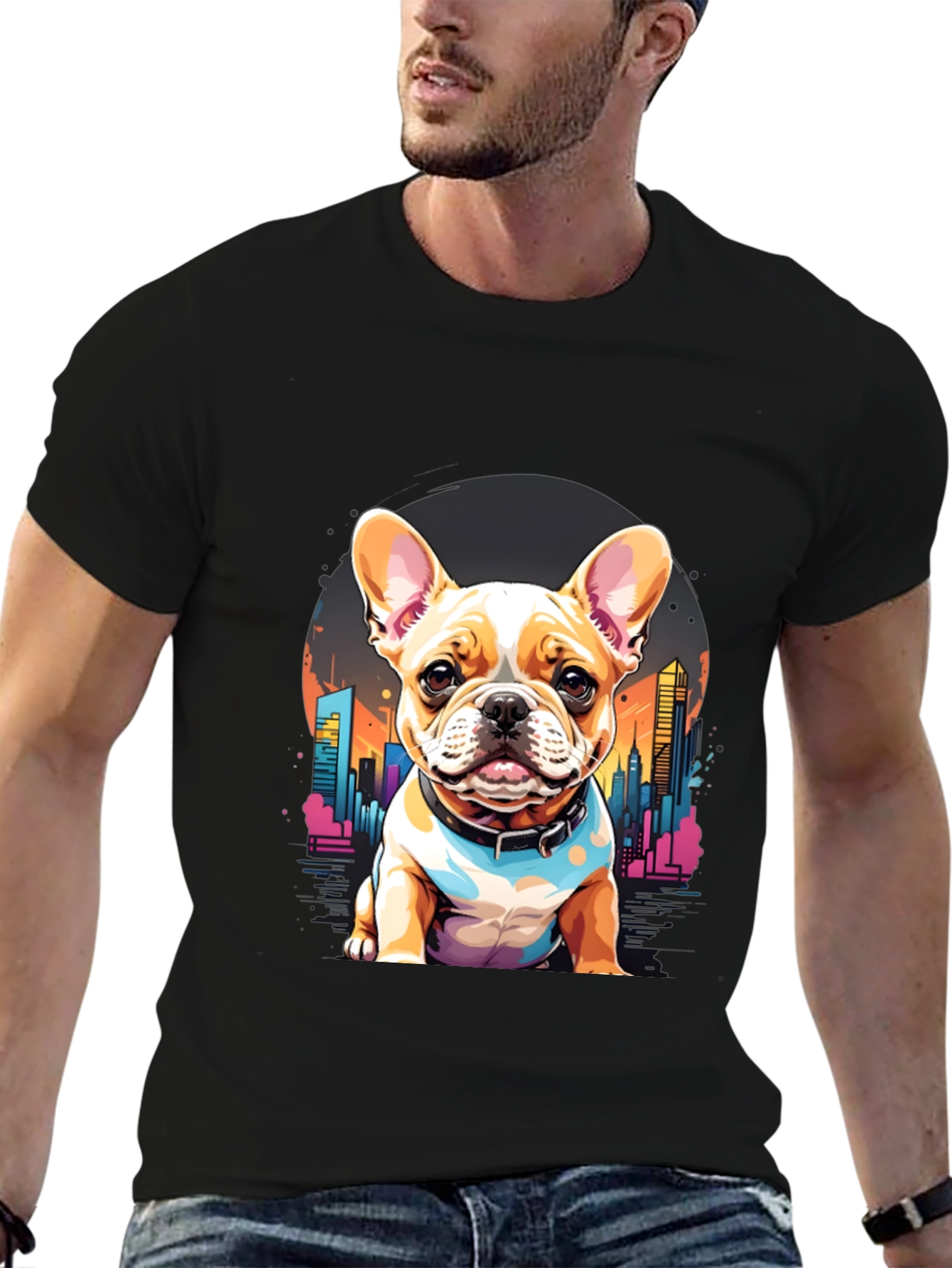French Bulldog Cityscape T-Shirt