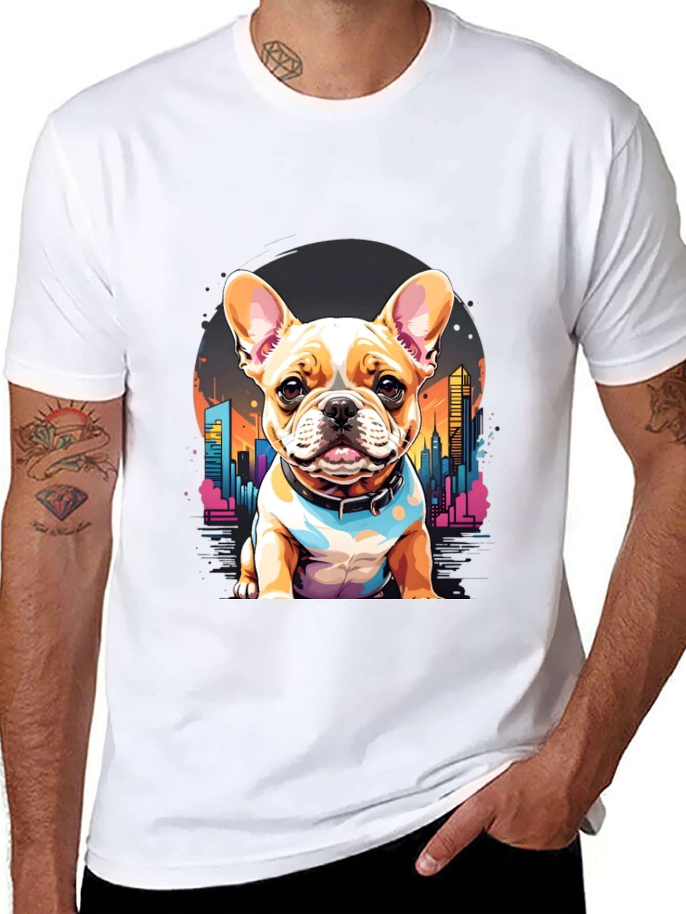 French Bulldog Cityscape T-Shirt