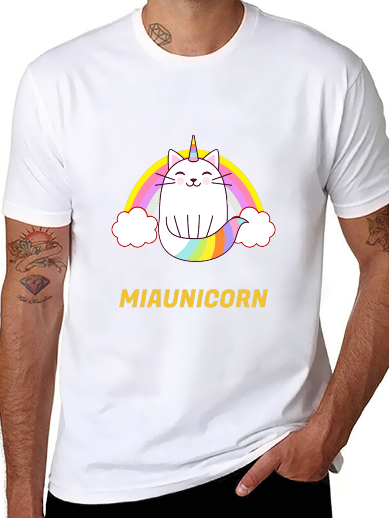 Miaunicorn Cat Rainbow T-Shirt