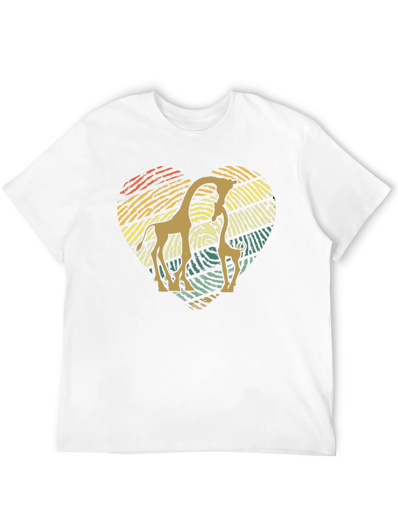Giraffe Heart T-Shirt - Animal Lover Tee