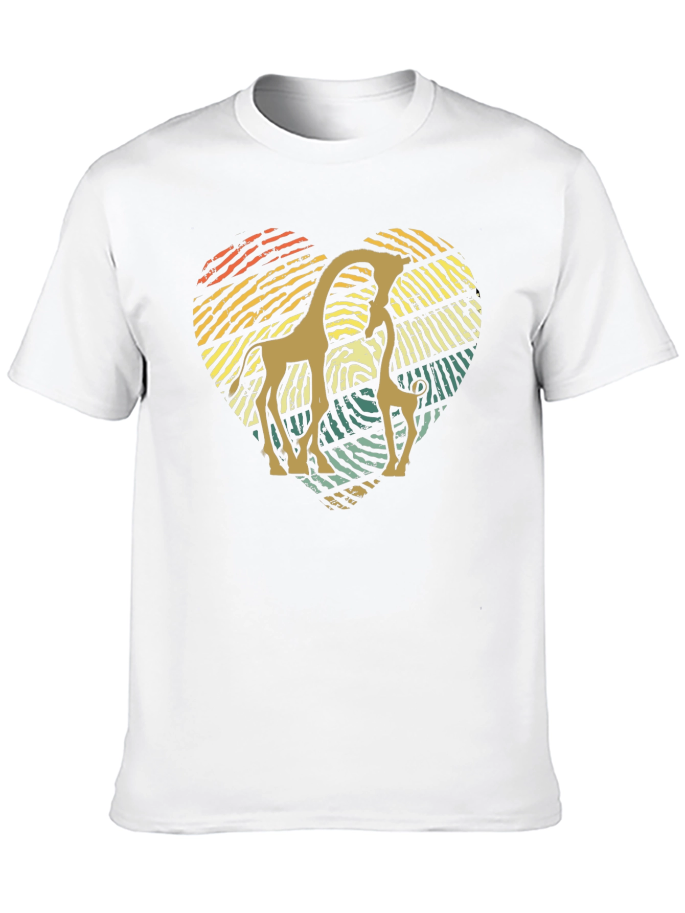 Giraffe Heart T-Shirt - Animal Lover Tee