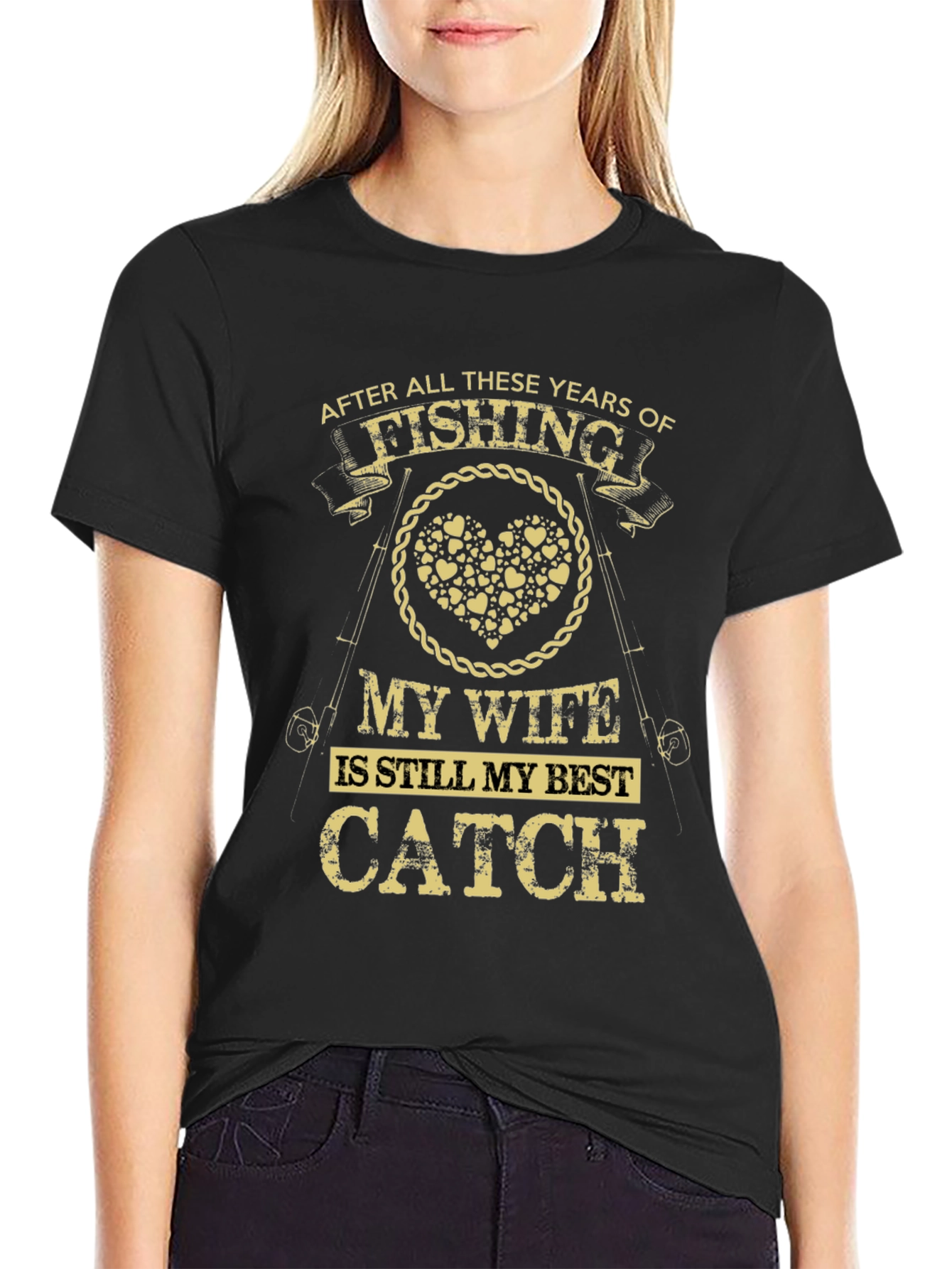Fishing Wife Best Catch Graphic Tee