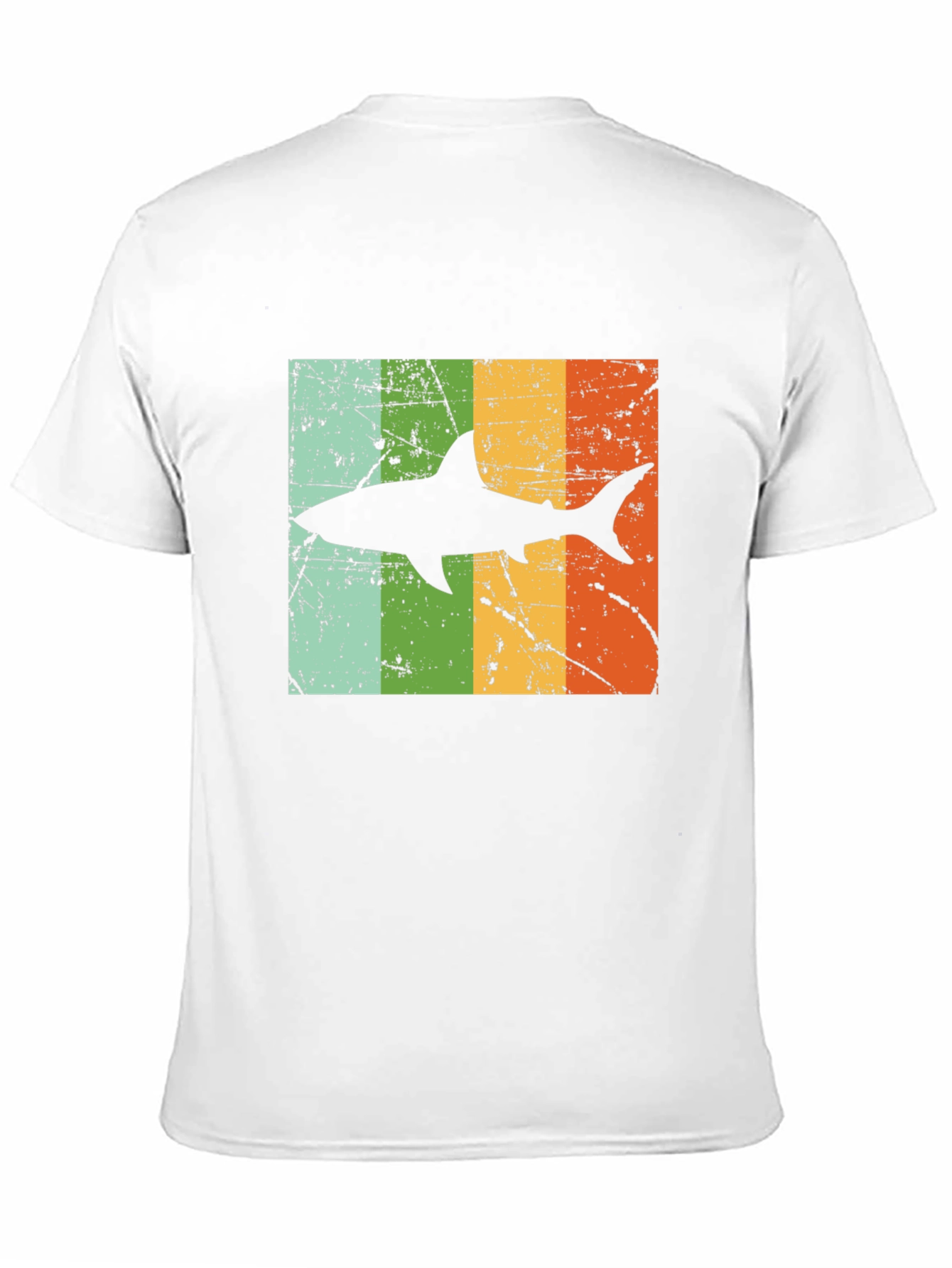 Retro Shark Graphic Tee - Mens Black T-Shirt