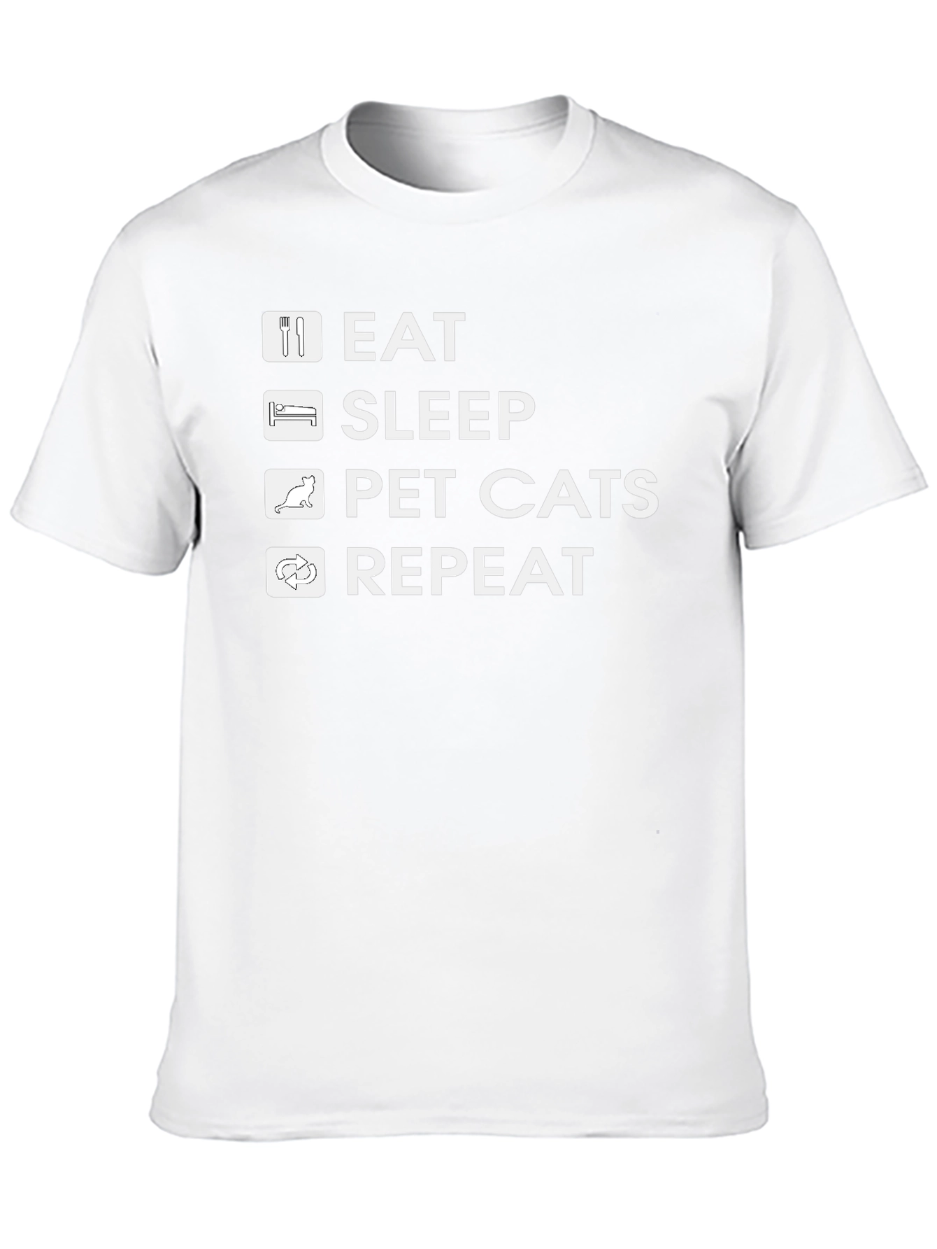 Eat Sleep Pet Cats Repeat T-Shirt