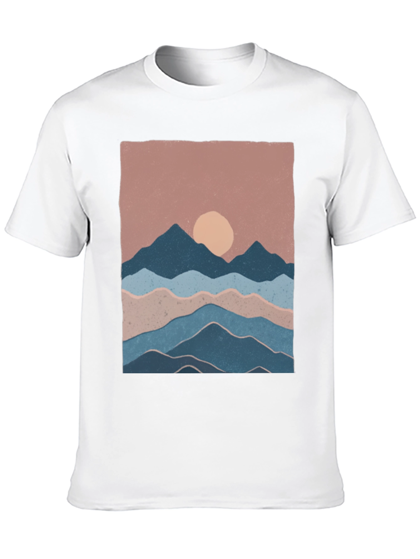 Mountains and Sun Graphic T-Shirt - Black
