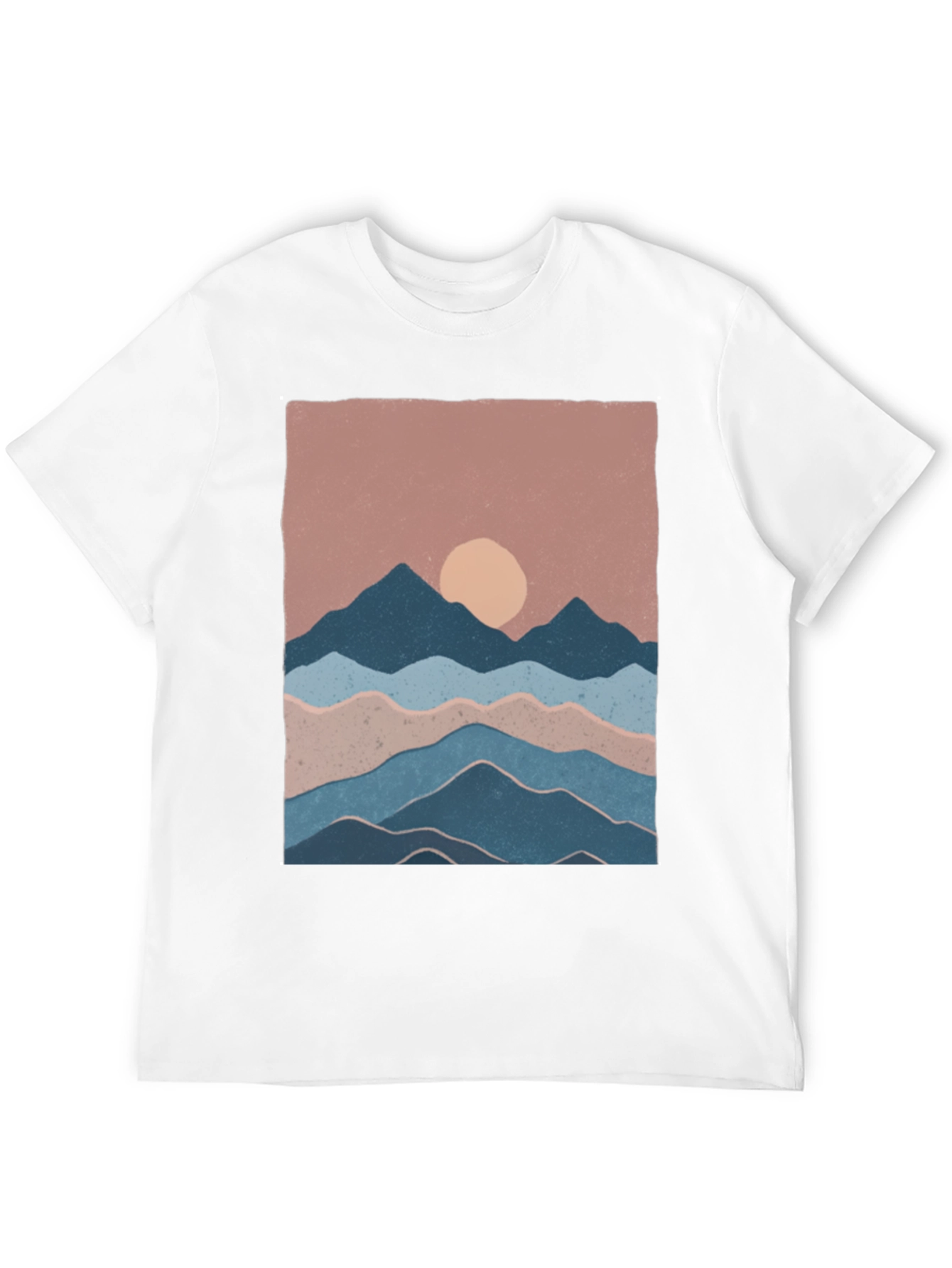 Mountains and Sun Graphic T-Shirt - Black