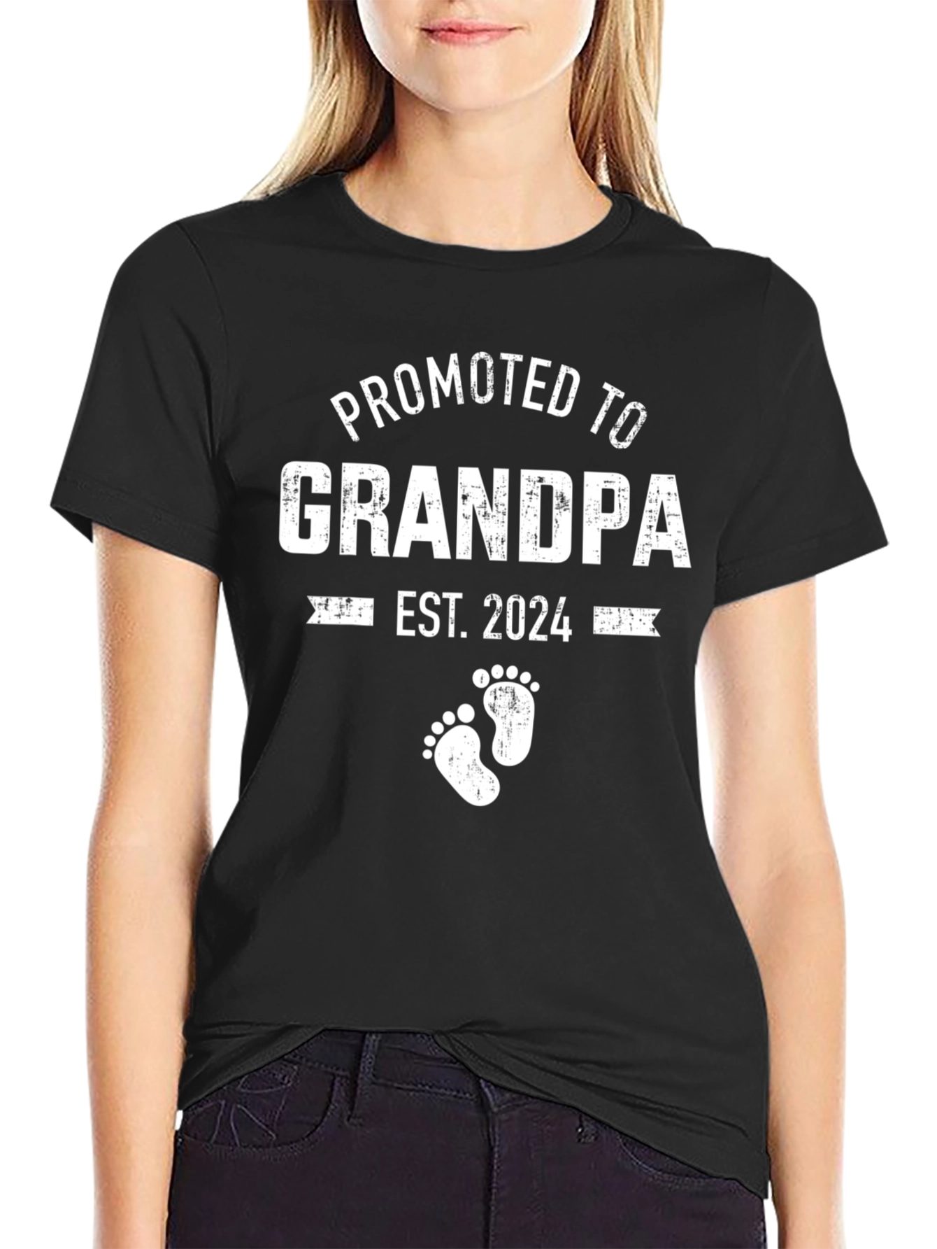 Promoted to Grandpa EST 2024 T-Shirt