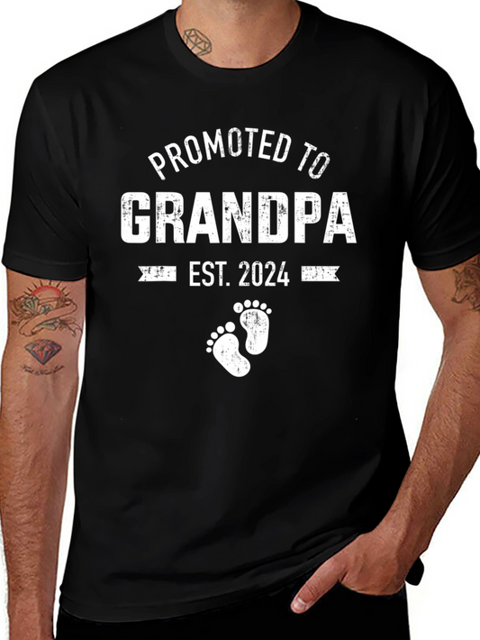 Promoted to Grandpa EST 2024 T-Shirt