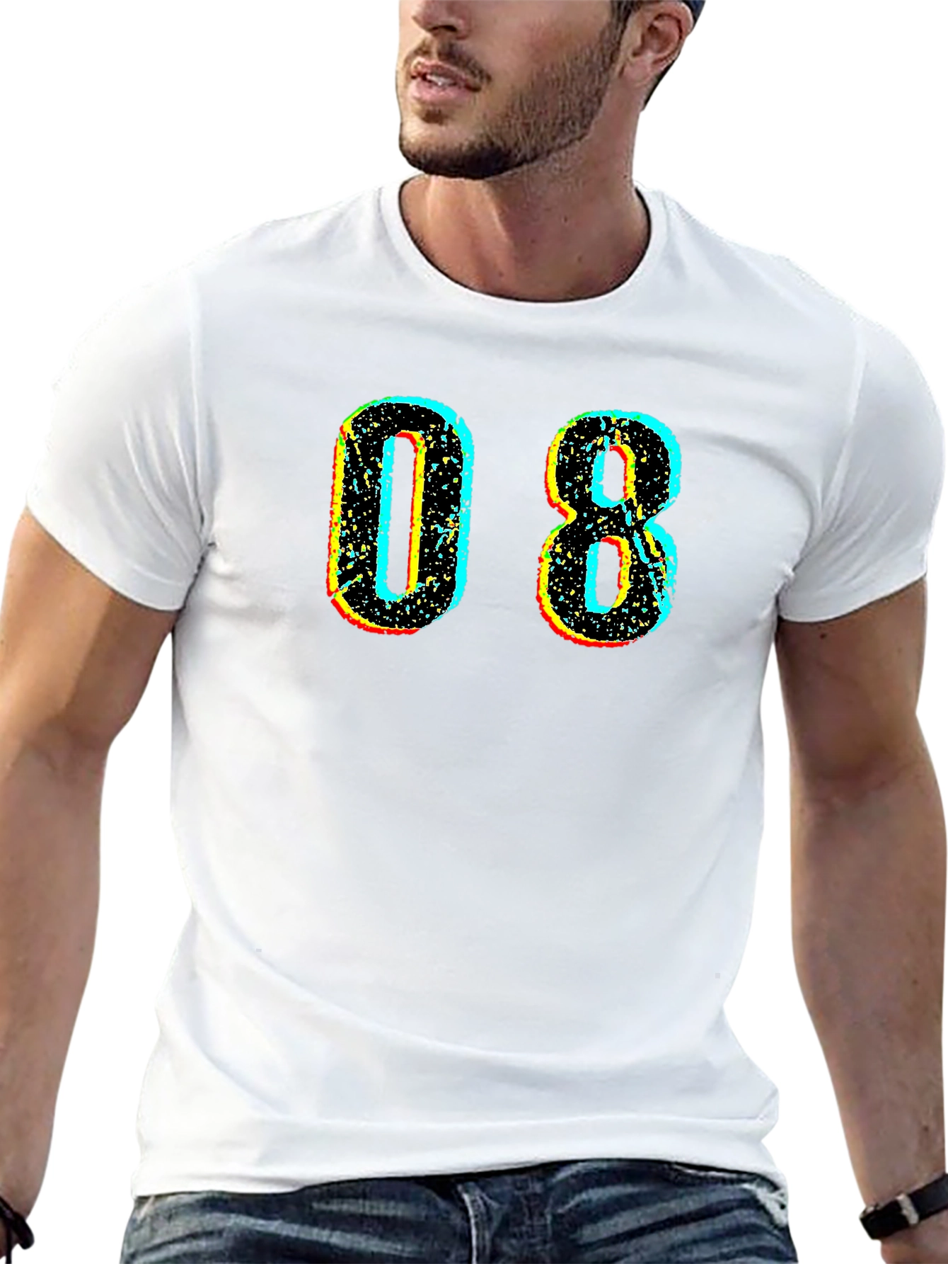 Retro 08 Graphic Tee - Stylish Black Cotton T-Shirt